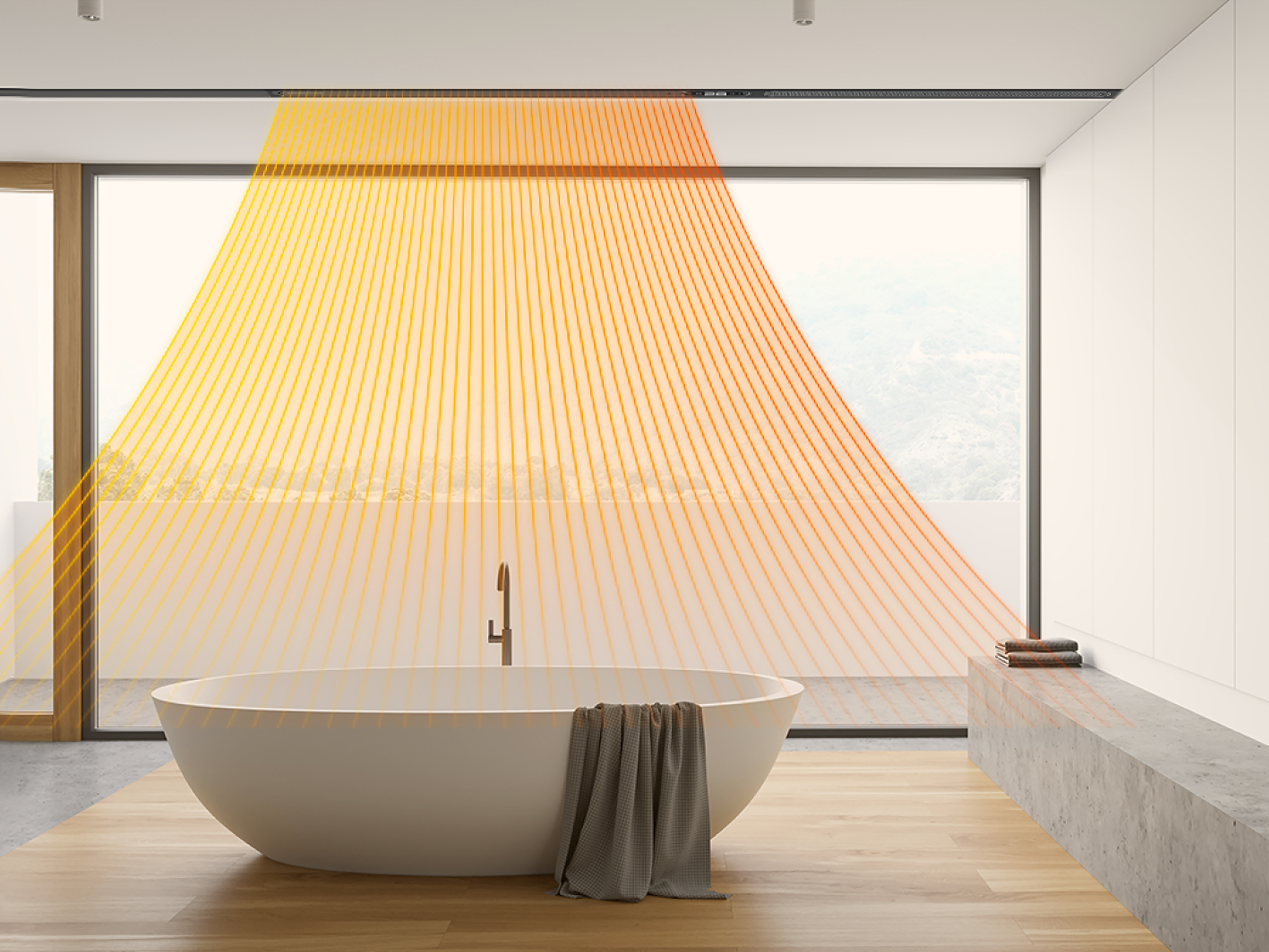 Super long wind curtain, 4 times heating，