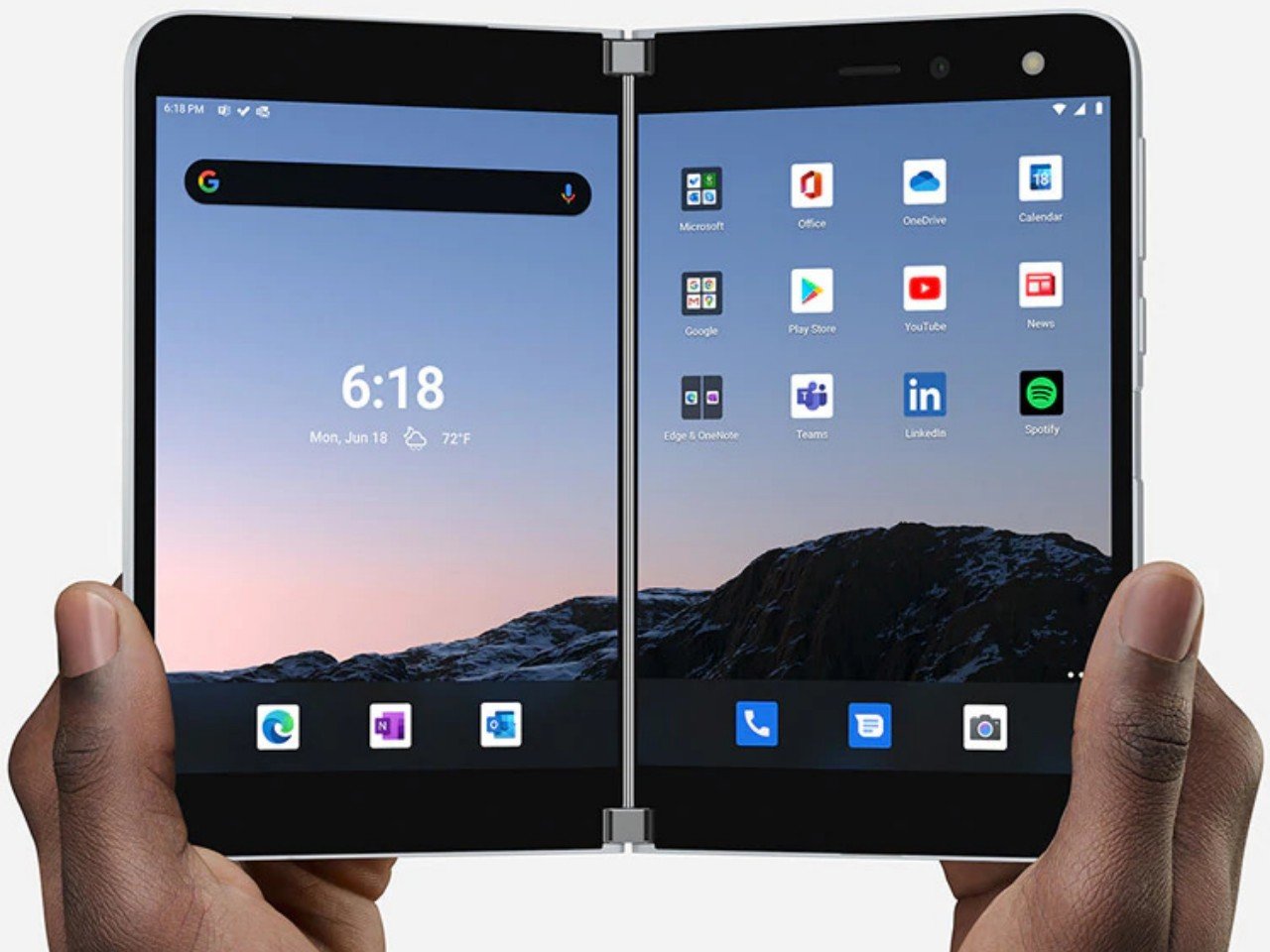 mobile phone，Folding mobile phone，industrial design，product design，Microsoft，Surface Duo，