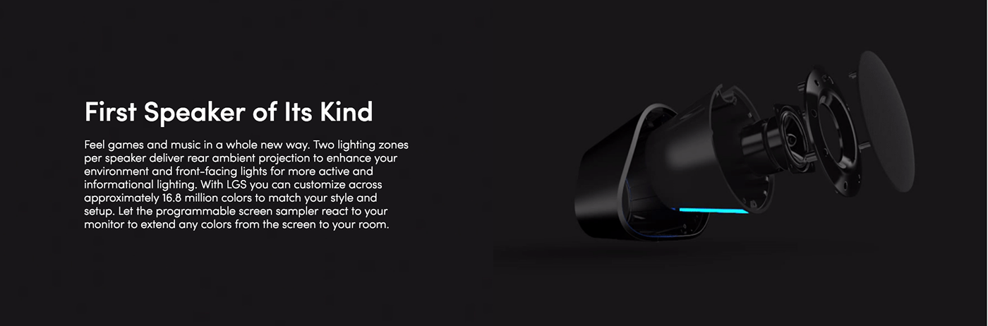 Game specific，horn，Logitech G560，Custom lighting，