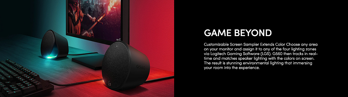 Game specific，horn，Logitech G560，Custom lighting，