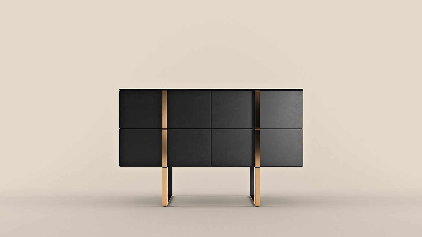 furniture，Home Furnishing，black，cabinet，fashion，brass，