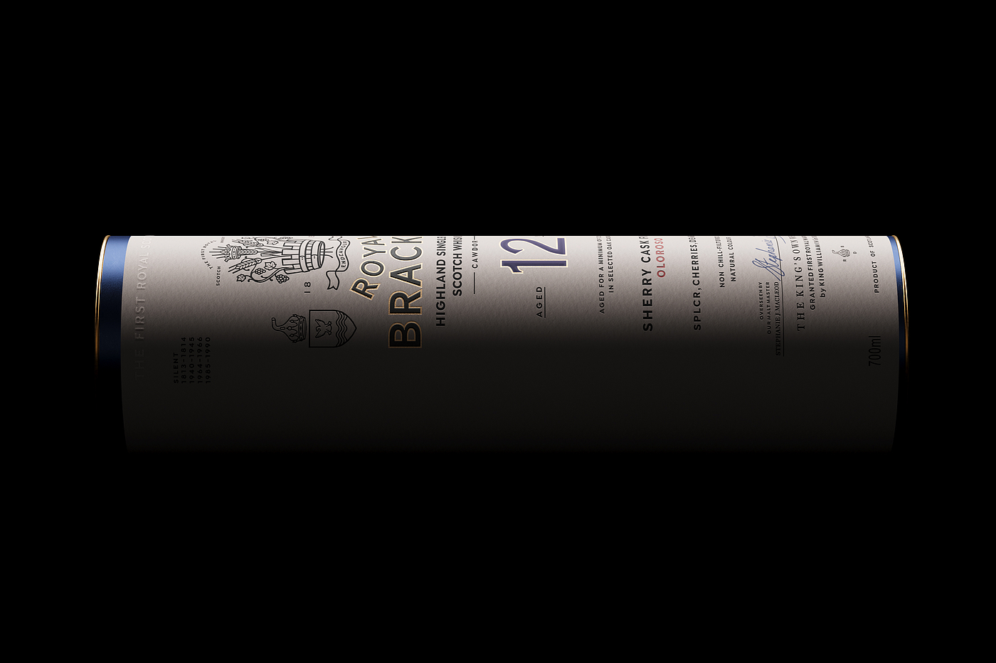 Royal Brackla Whiskey Rendering，