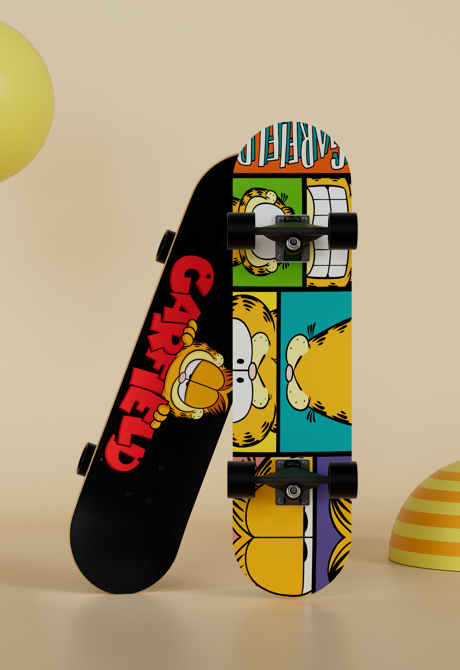 Garfield，Maple Skateboard，Skate，outdoor sport，