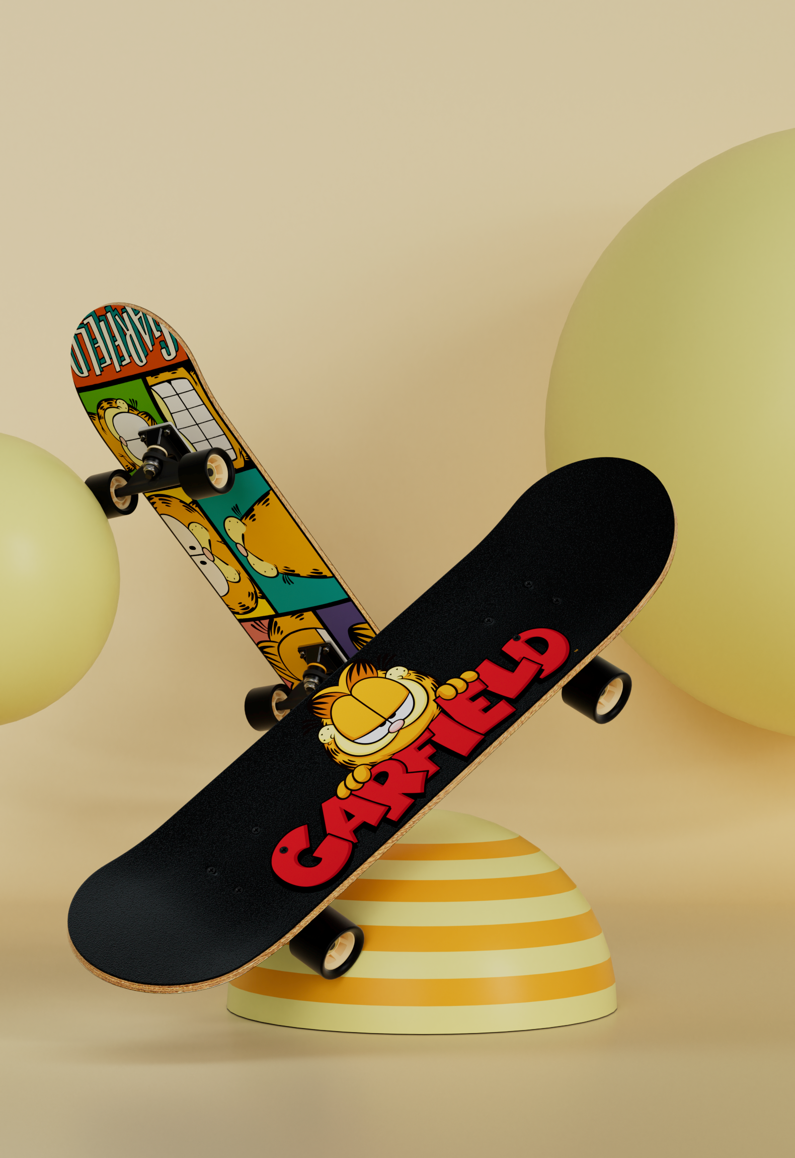 Garfield，Maple Skateboard，Skate，outdoor sport，