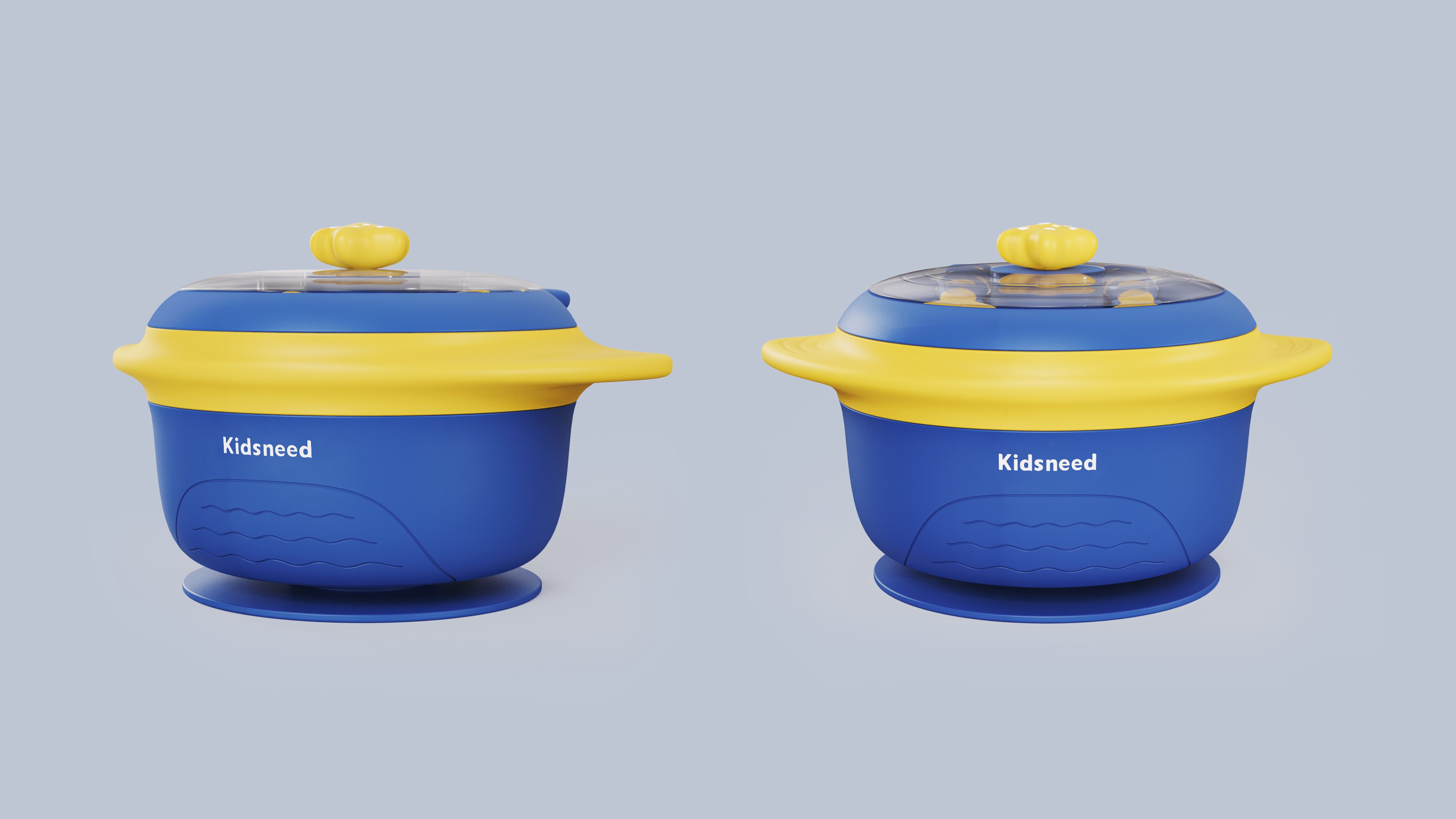 Mother and baby，Water injection heat preservation bowl，Cartoon，ocean，Manta Ray，