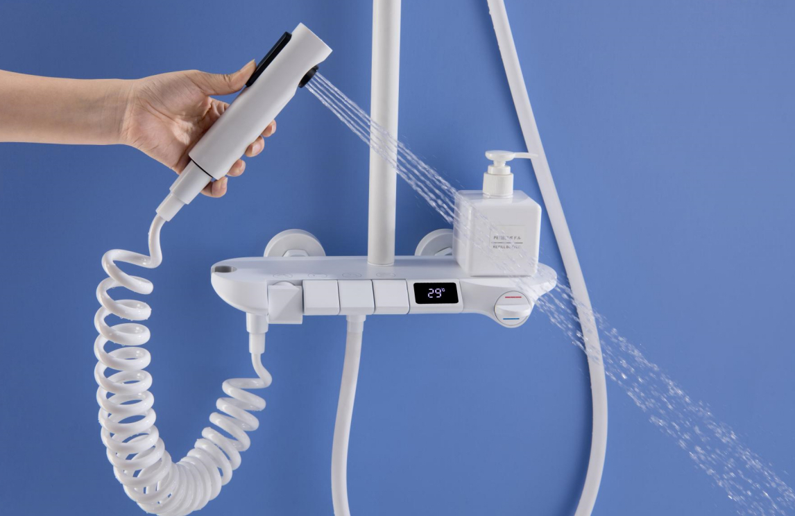 Big shower，Pure white，circular，