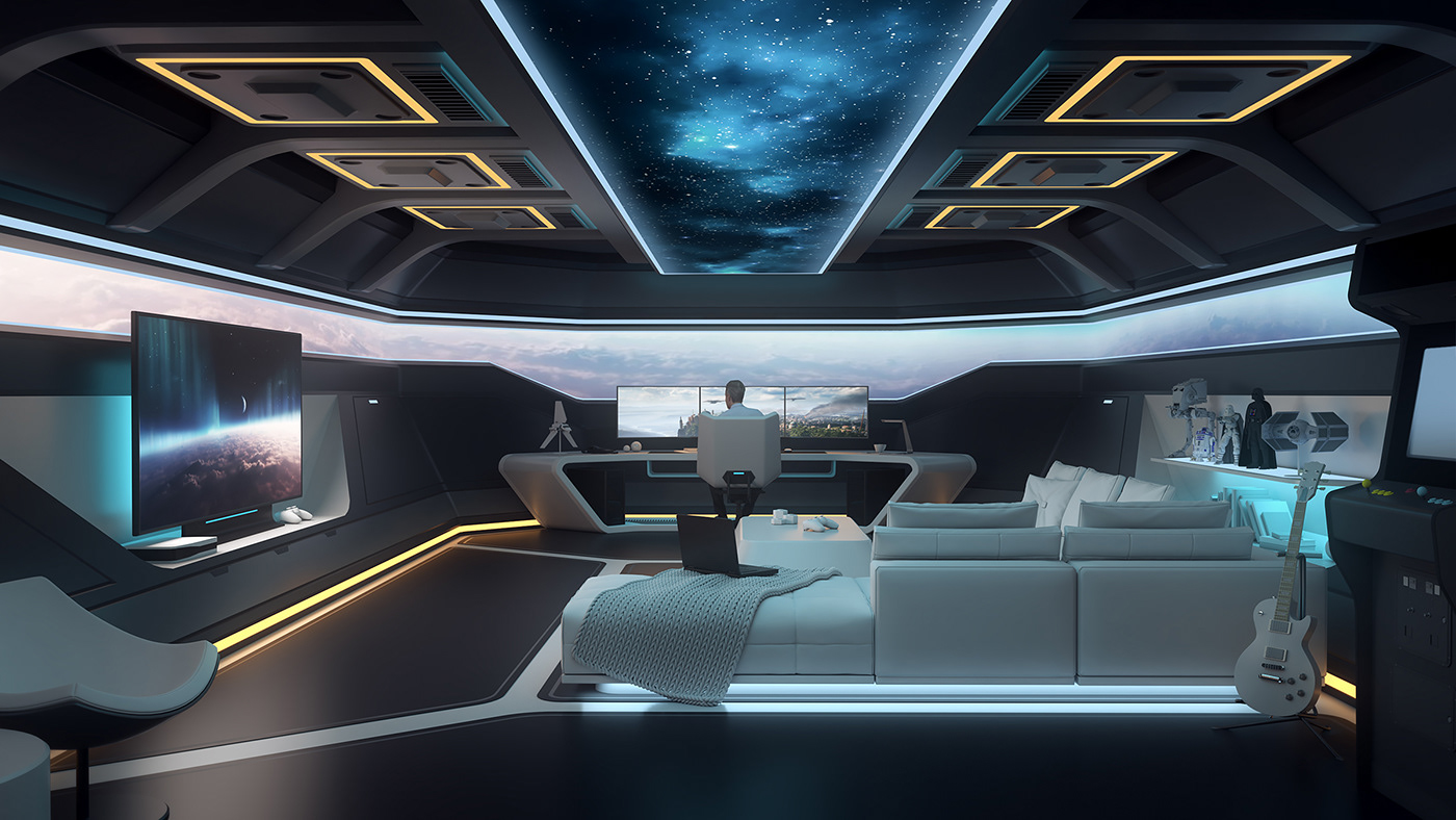 I fill Enchev，Entertainment Room Design，Interior design，Futurism，Entertainment room，