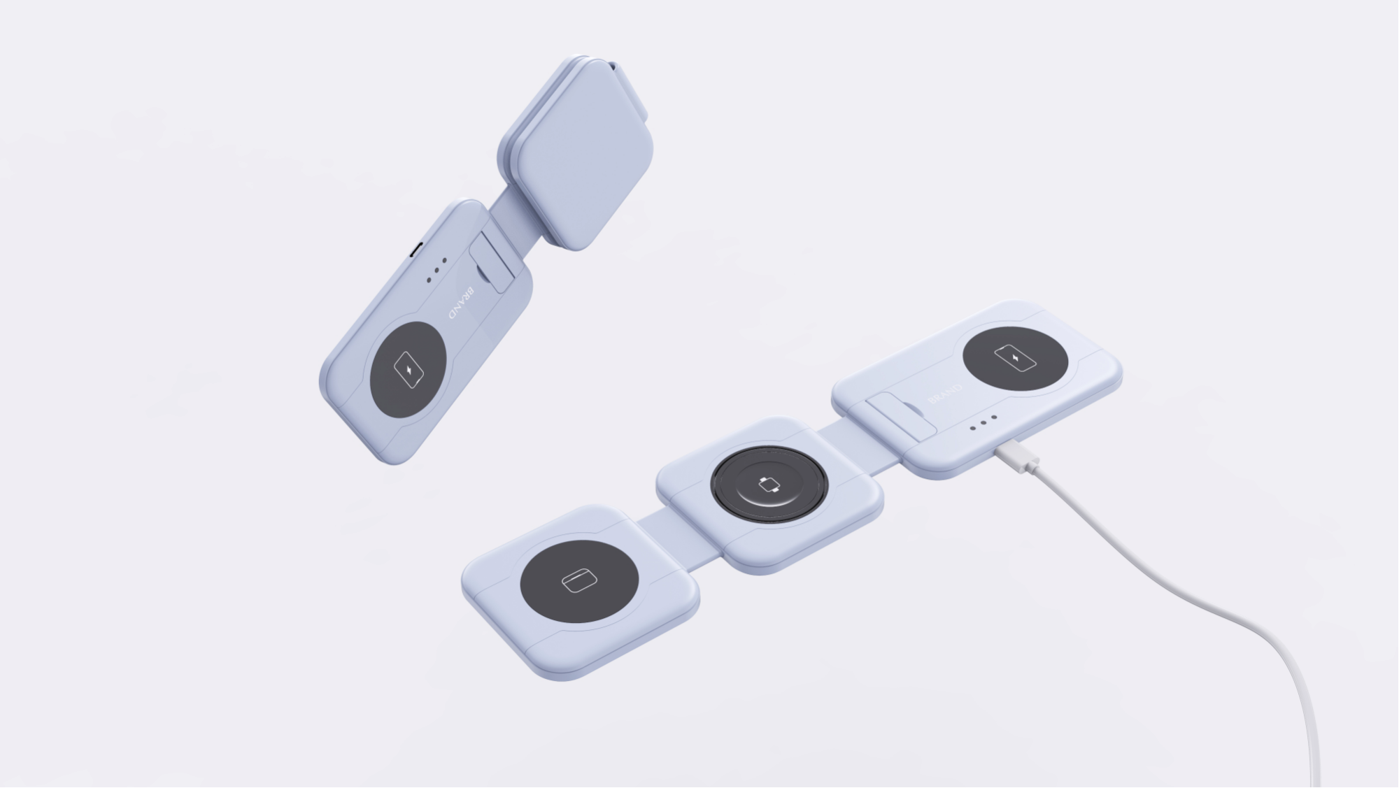 Apple Trifold Wireless Charger，product design，industrial design，Structural design，Product development，Graphic Artist Designer，