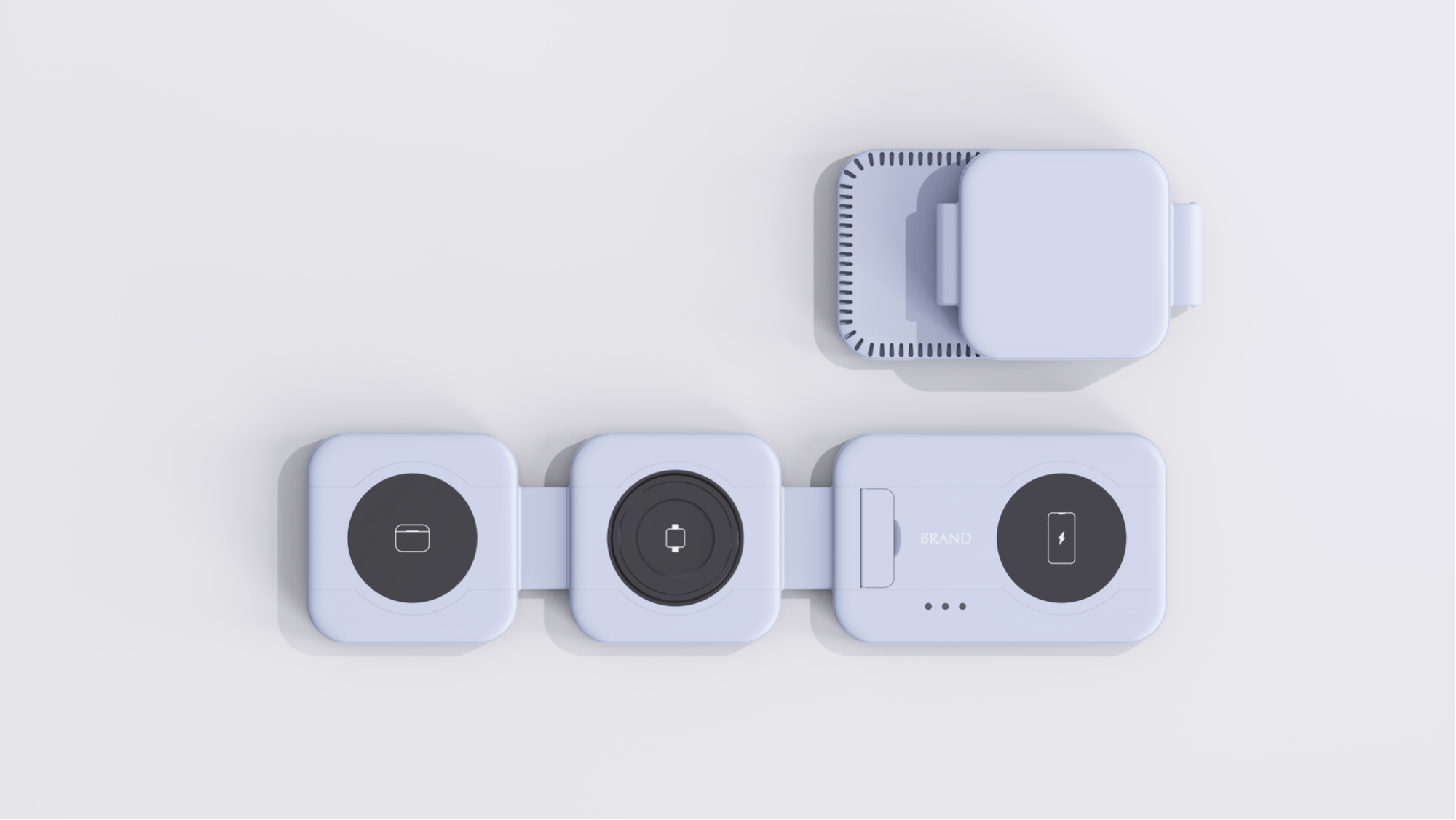 Apple Trifold Wireless Charger，product design，industrial design，Structural design，Product development，Graphic Artist Designer，