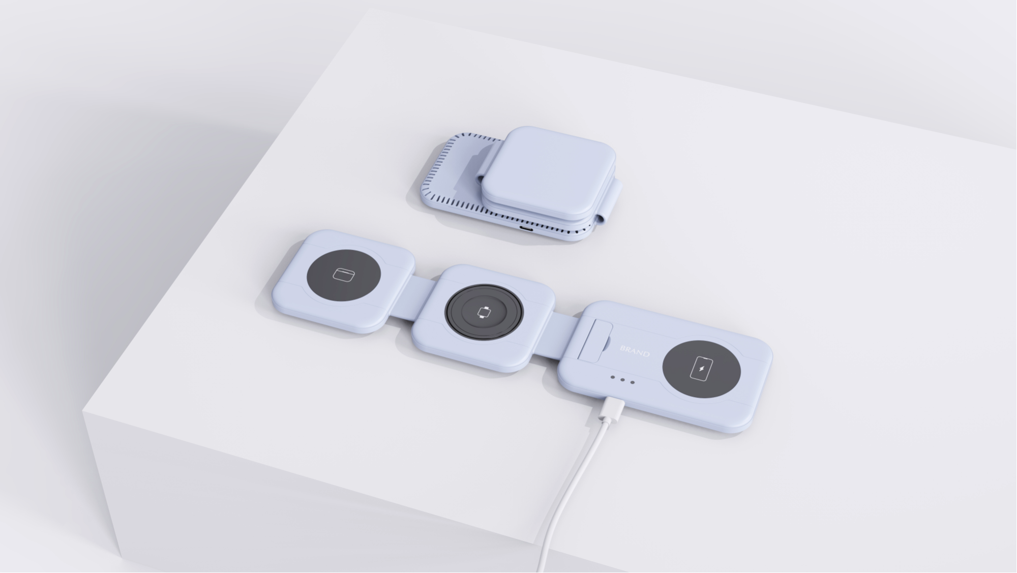 Apple Trifold Wireless Charger，product design，industrial design，Structural design，Product development，Graphic Artist Designer，