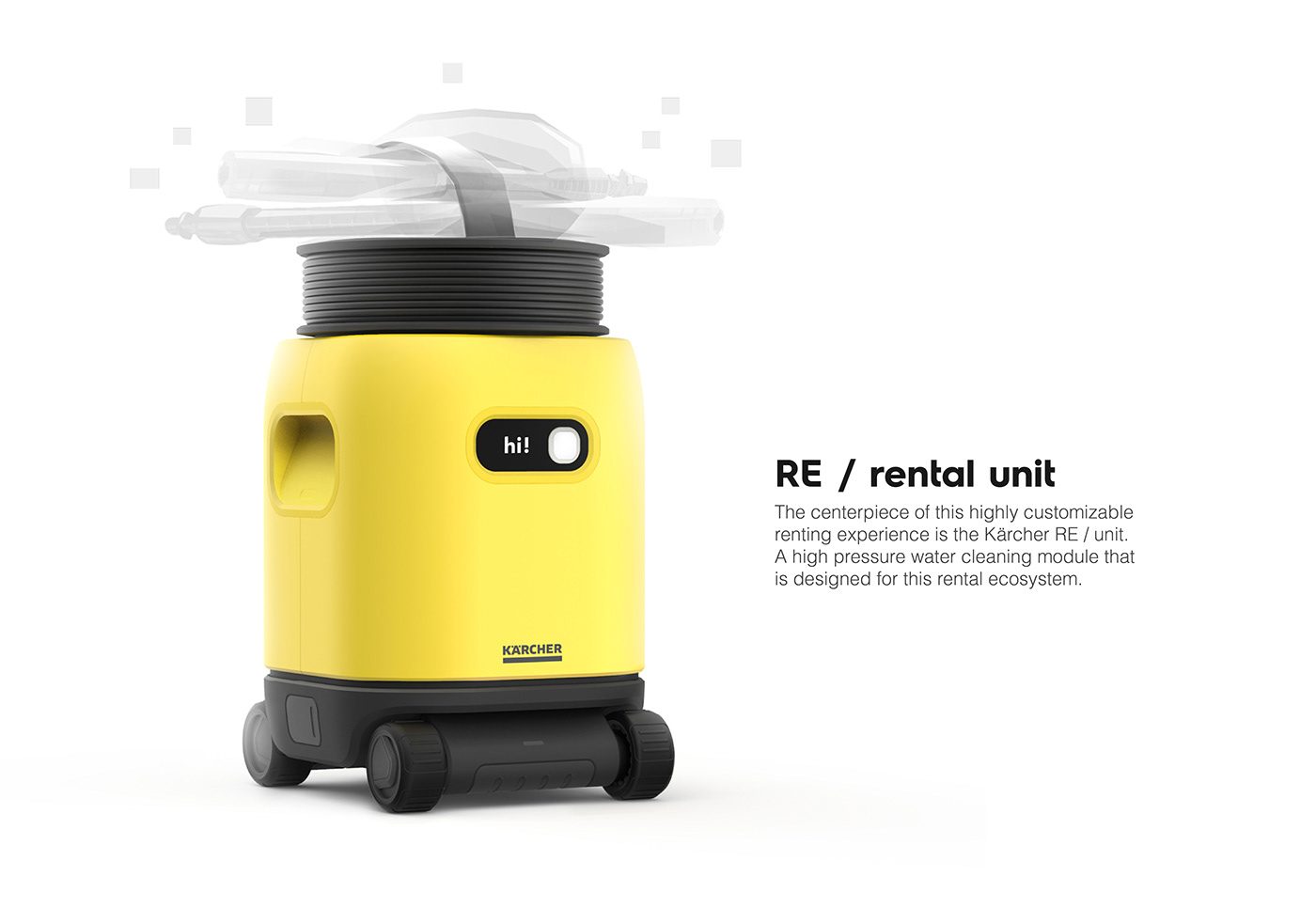 Marius Kindler，kärcher，sustainable，Aesthetic design，product design，Outdoor Pressure Wash Equipment，Rental ecosystem，