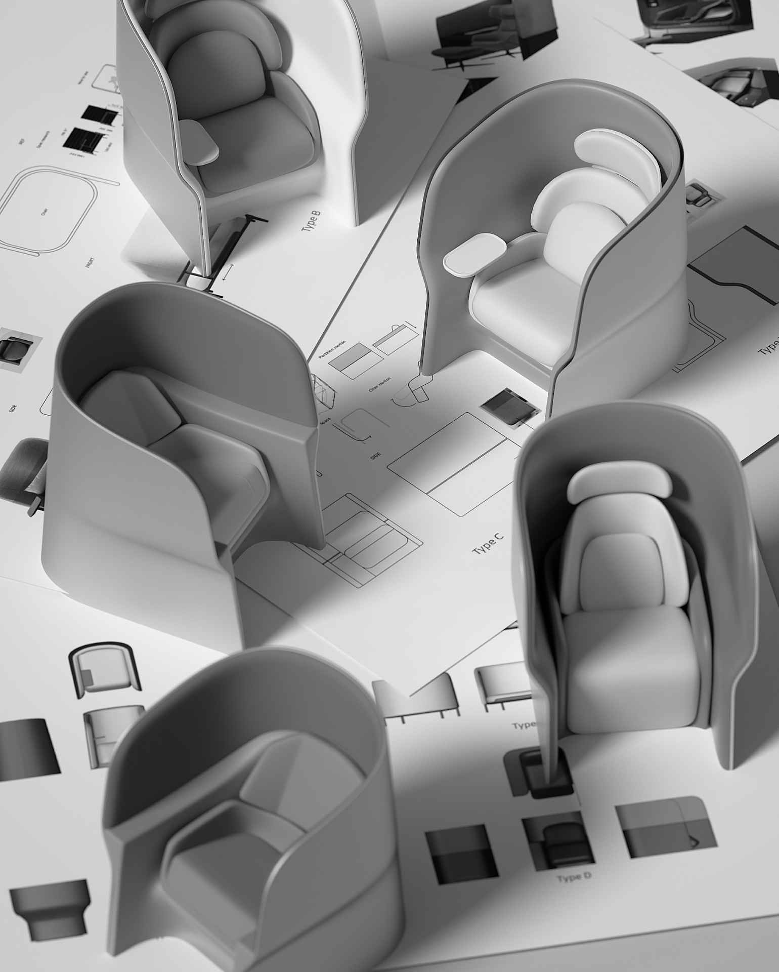 Home Furnishing，furniture，chair，Smart home，product design，