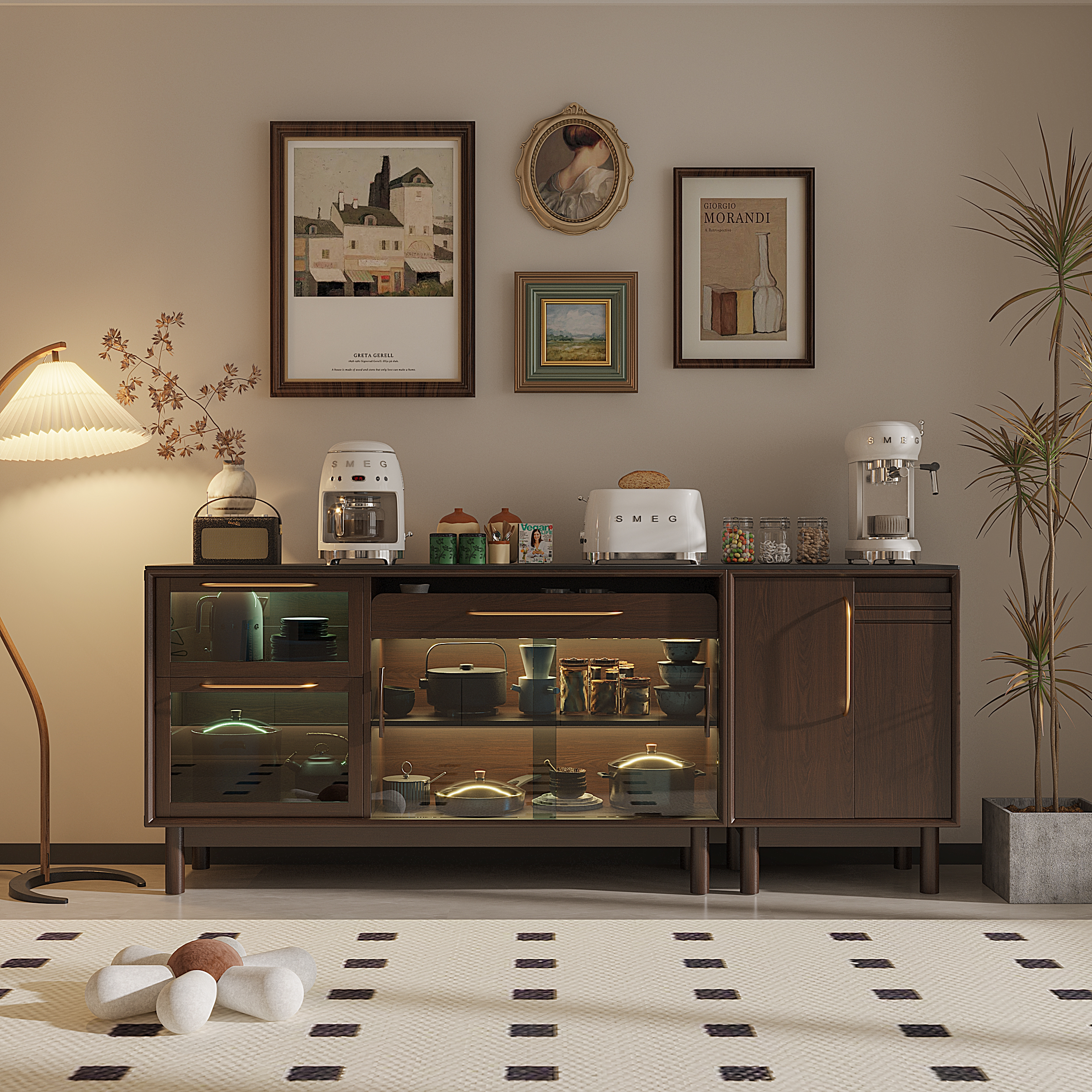 Sideboard，furniture，Middle Ancient Style，Side cabinet，furniture design ，