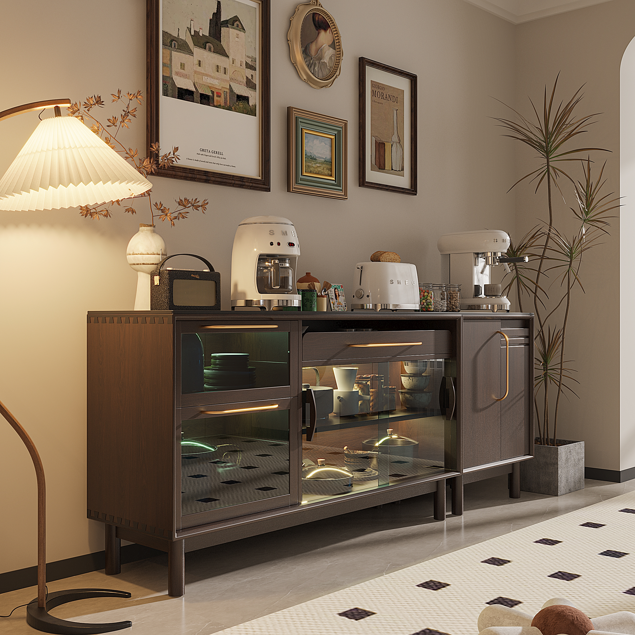 Sideboard，furniture，Middle Ancient Style，Side cabinet，furniture design ，