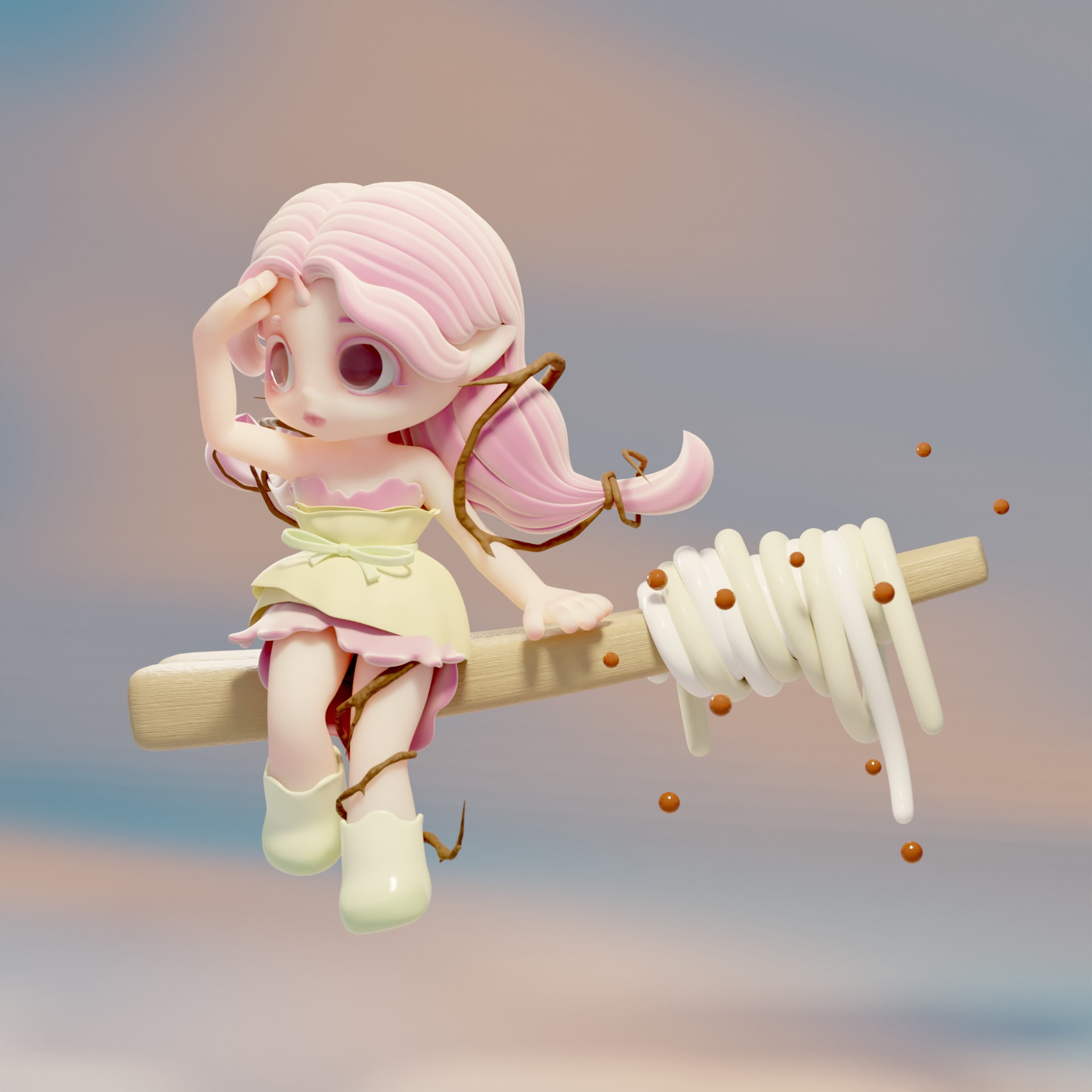 modeling，IP，3d，Doll，Tide play，