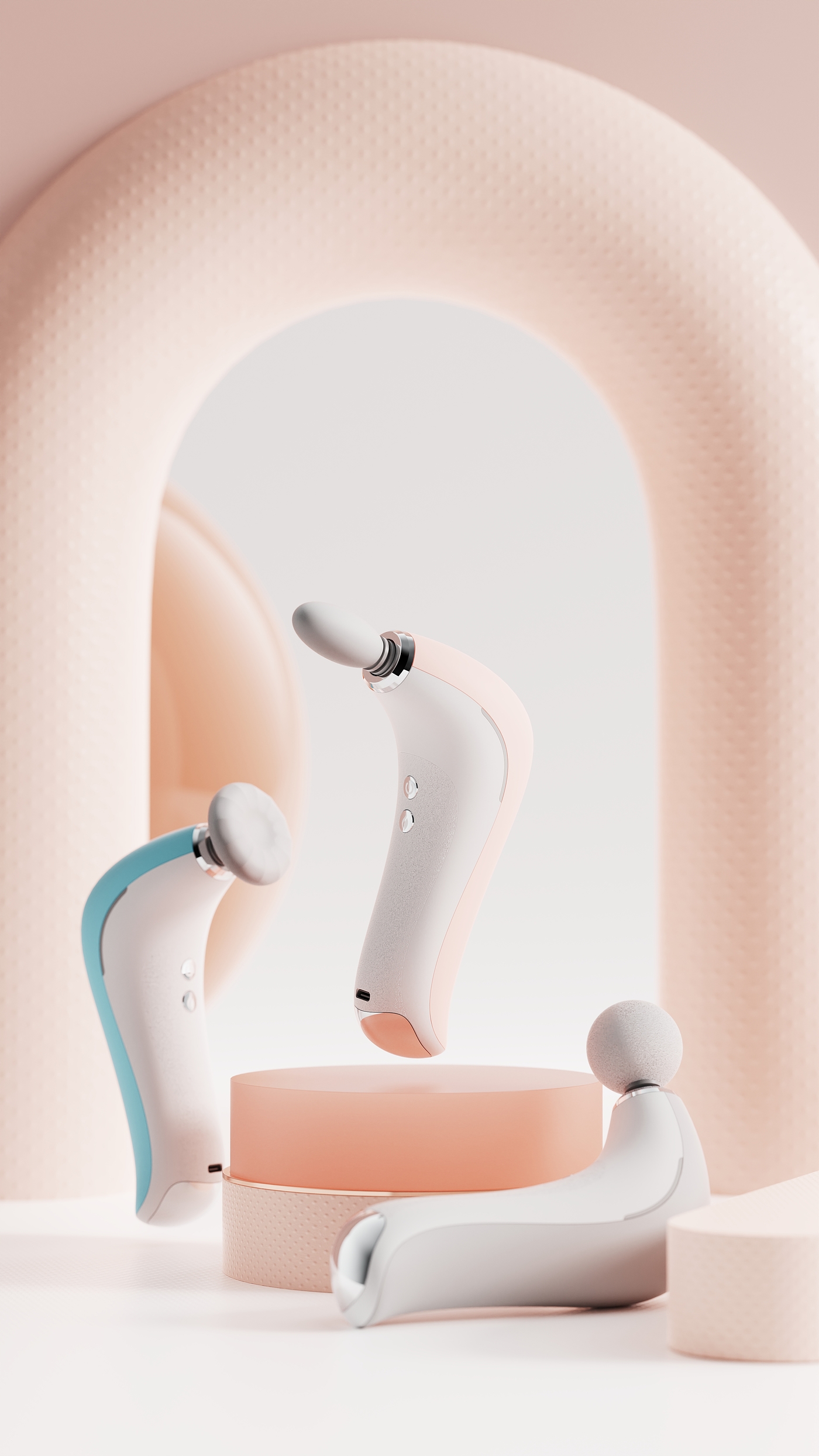 Fascia gun，design sketch，Visual effect design，