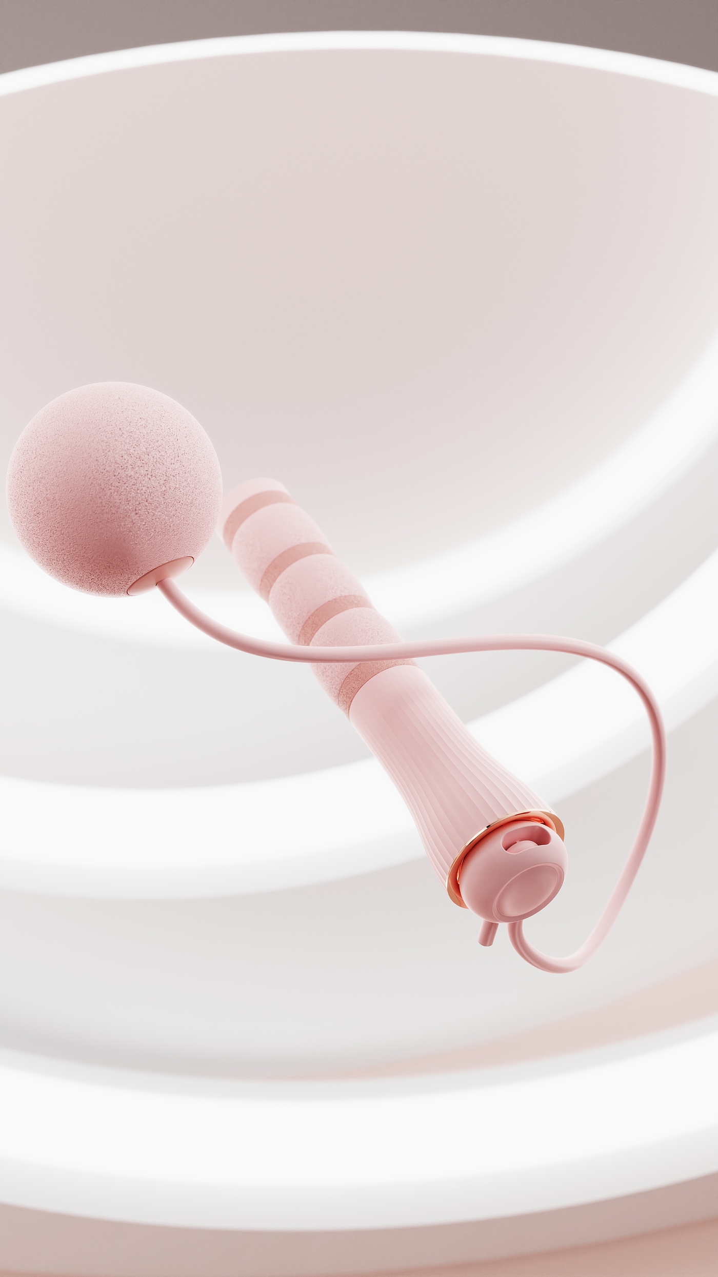 skipping rope，Bodybuilding，Foam rope skipping，Render，Visual effect design，