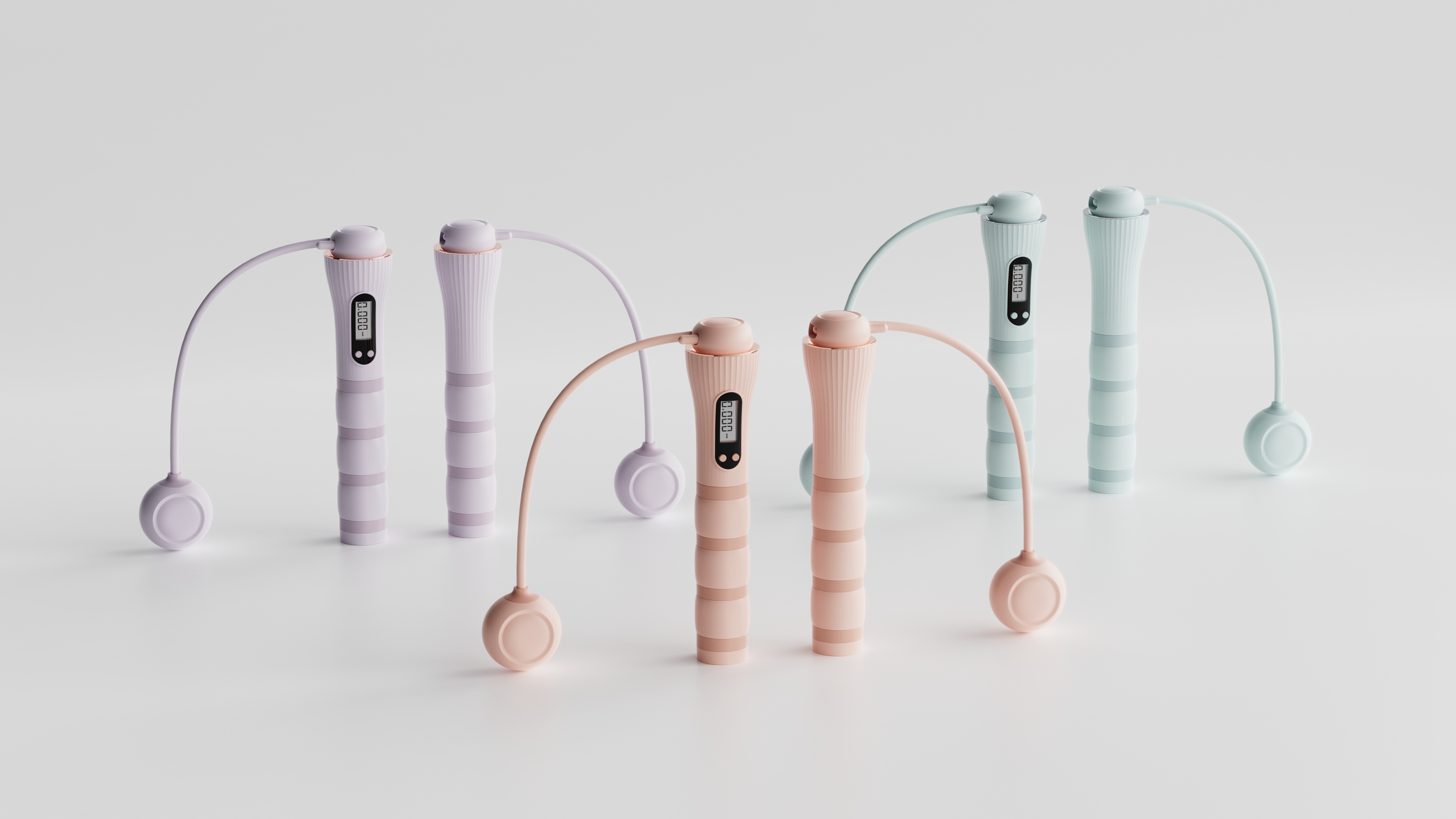 skipping rope，Bodybuilding，Foam rope skipping，Render，Visual effect design，