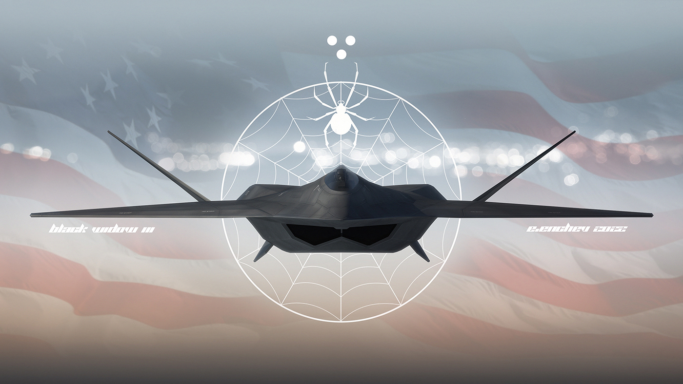 Black widow III，I fill Enchev，modeling，Render，Fighter Design，