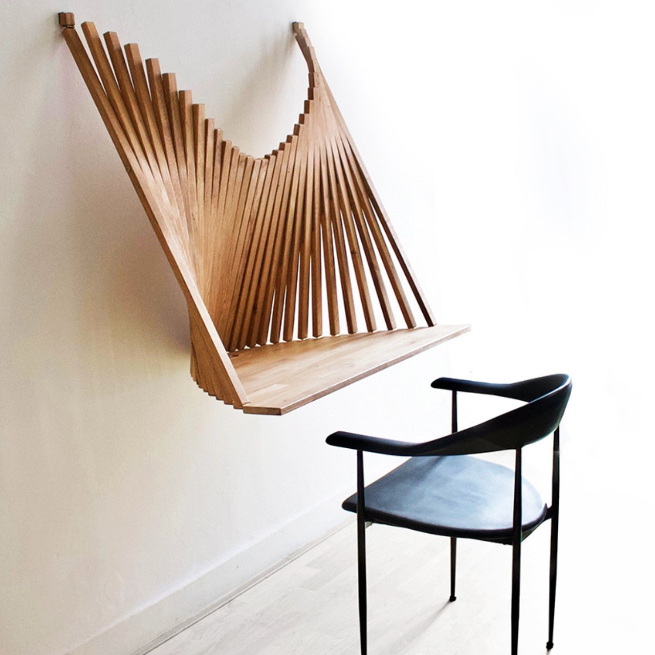 Robert van Embricq，FLOW WALL DESK，Minimalism，sustainable，product design，furniture design ，