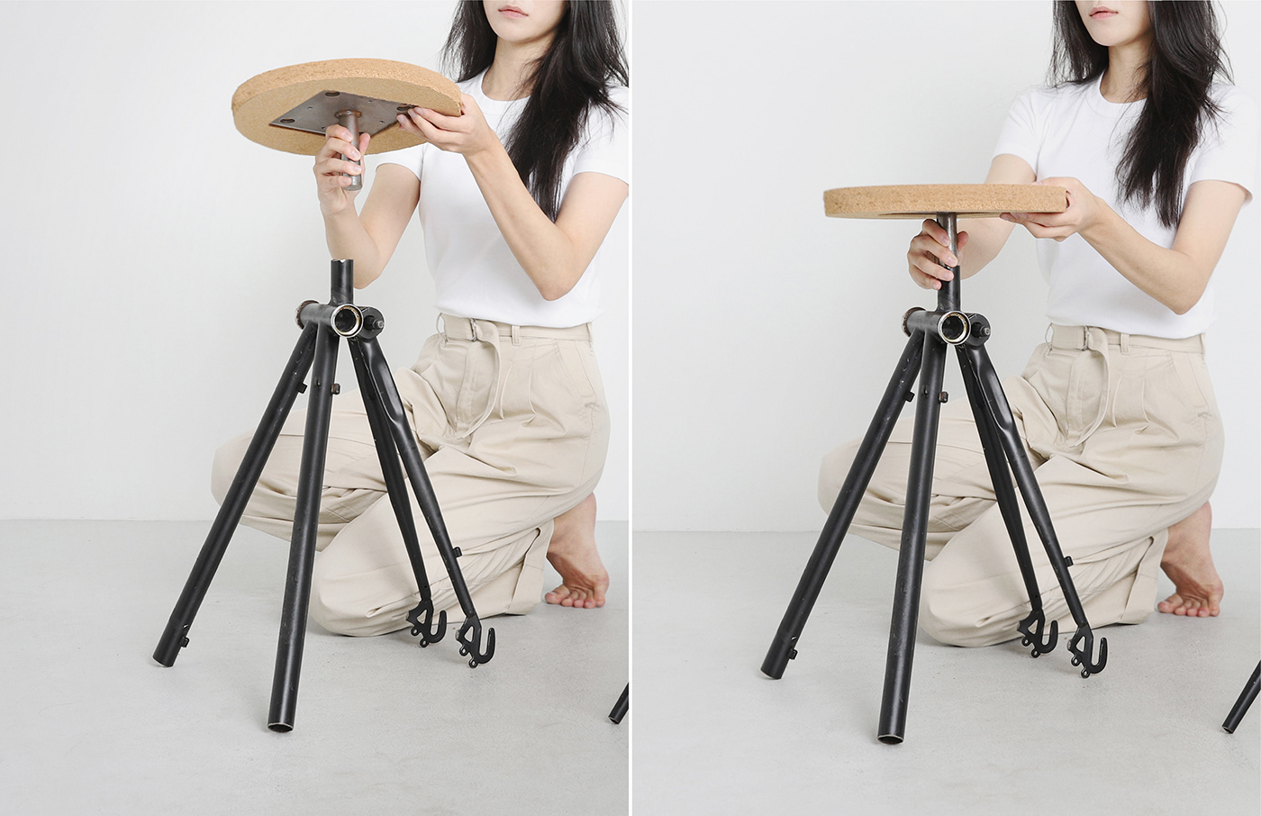 Bicycle stools_2F1 Project，Hyemin Kim，recovery，Sustainable design，Recycling Abandoned Bicycles，
