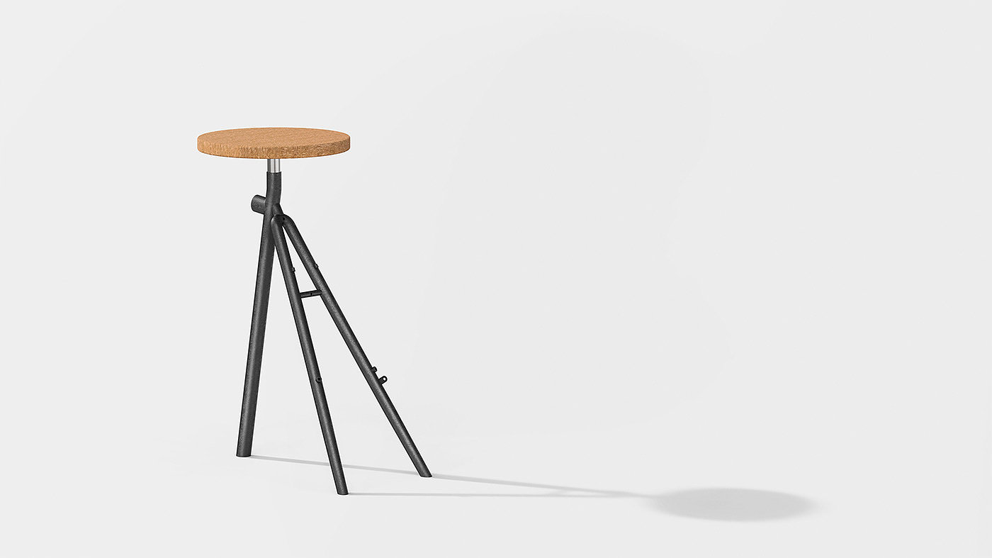 Bicycle stools_2F1 Project，Hyemin Kim，recovery，Sustainable design，Recycling Abandoned Bicycles，