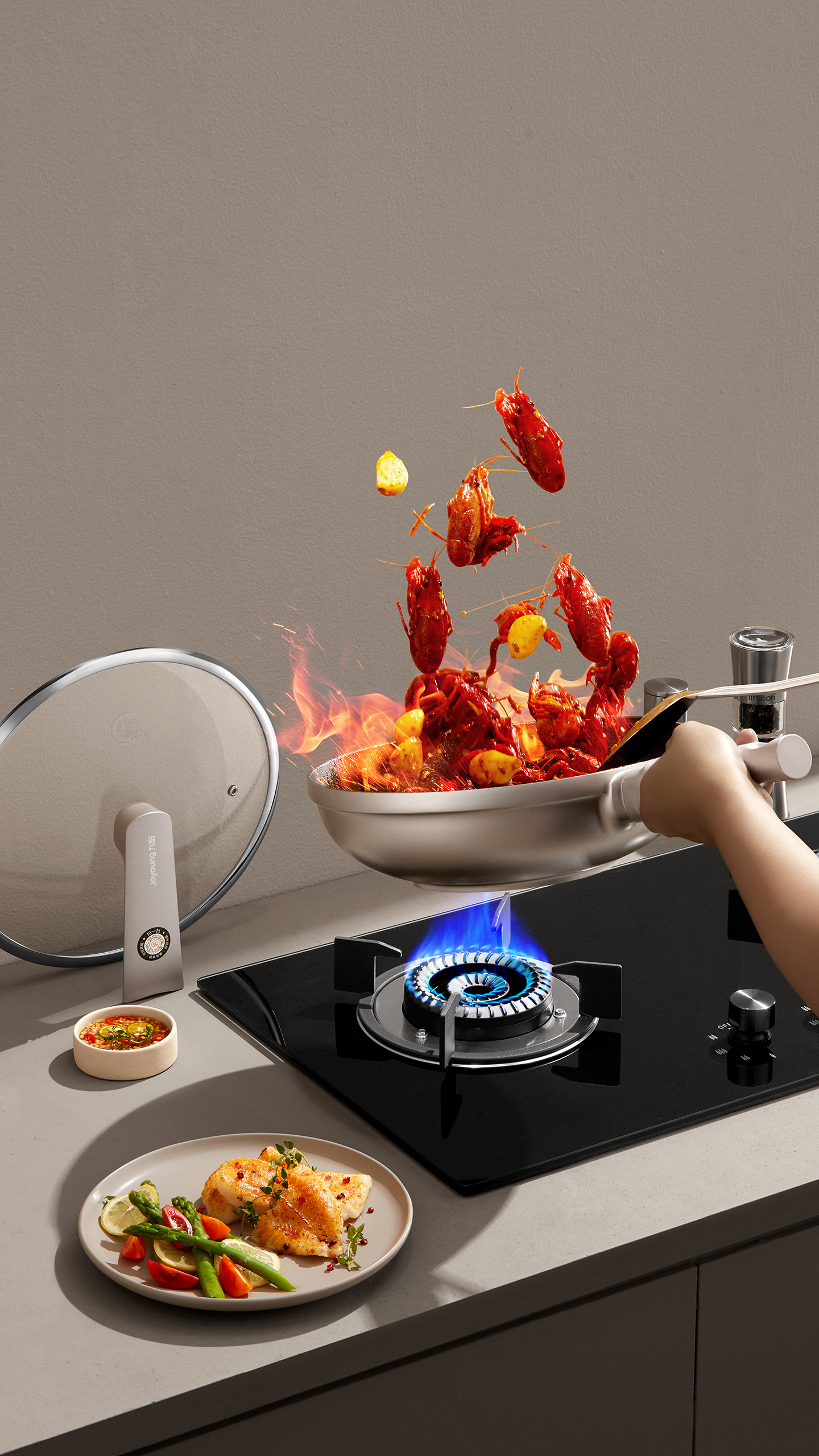 cooker，kitchen，Design，Wok，Sense of design，
