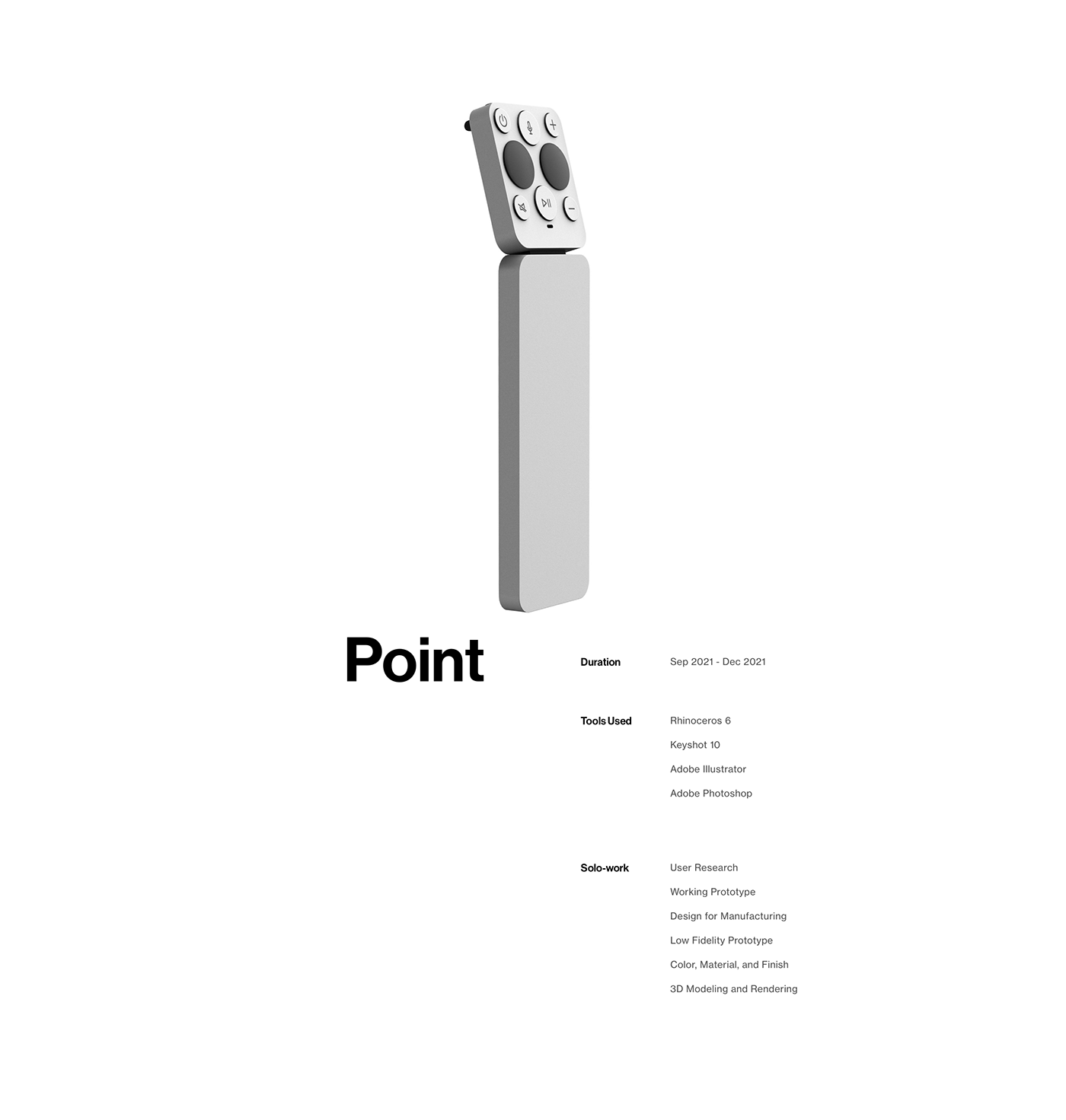 Junhyeok Oh，Point，PC plastic，Remote control，Pointing device，Ergonomics，
