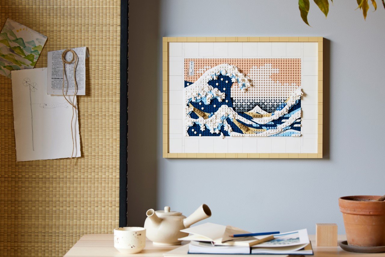 lego，LEGO Art，Kanagawa Surfing，Japanese Ukiyo-e Art Movement，product design，