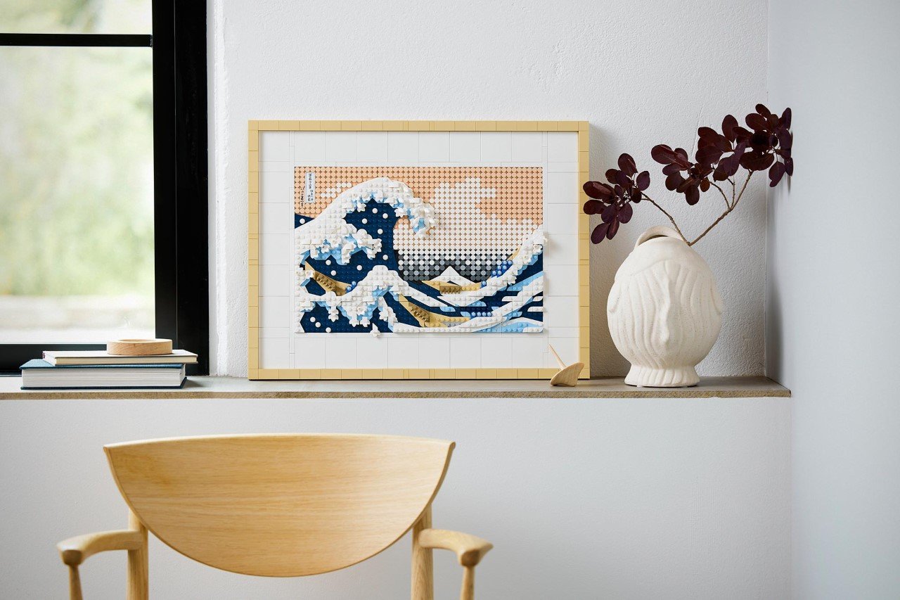 lego，LEGO Art，Kanagawa Surfing，Japanese Ukiyo-e Art Movement，product design，