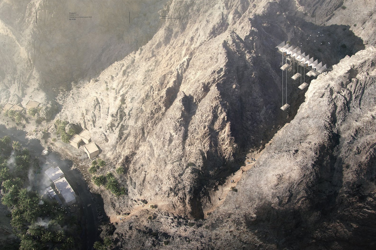 Triangle design，Dubai，Total Building，Architectural design，Hanging Retreat，Ardh Architect，