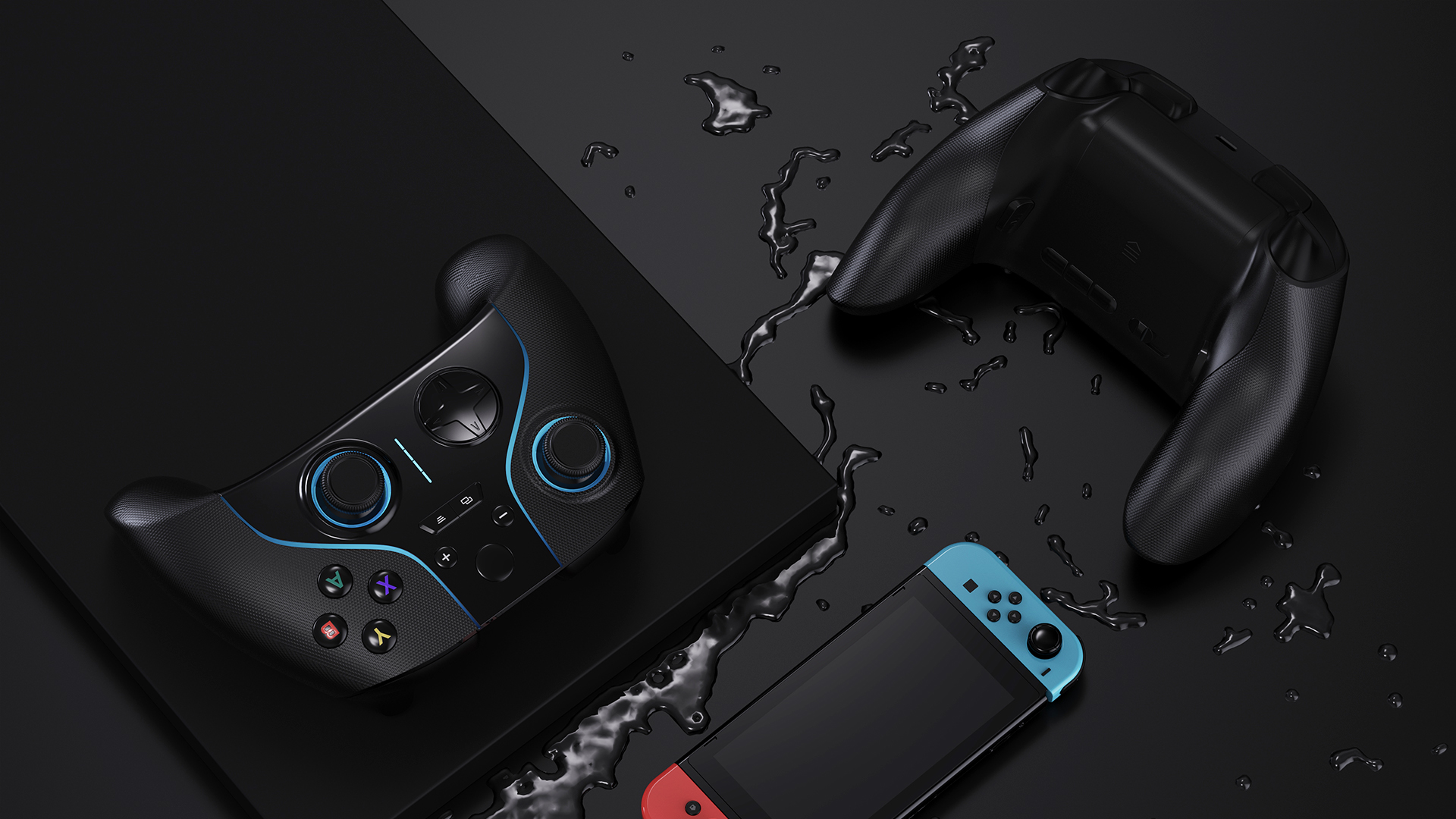 Game consoles · gamepads · controllers · games，