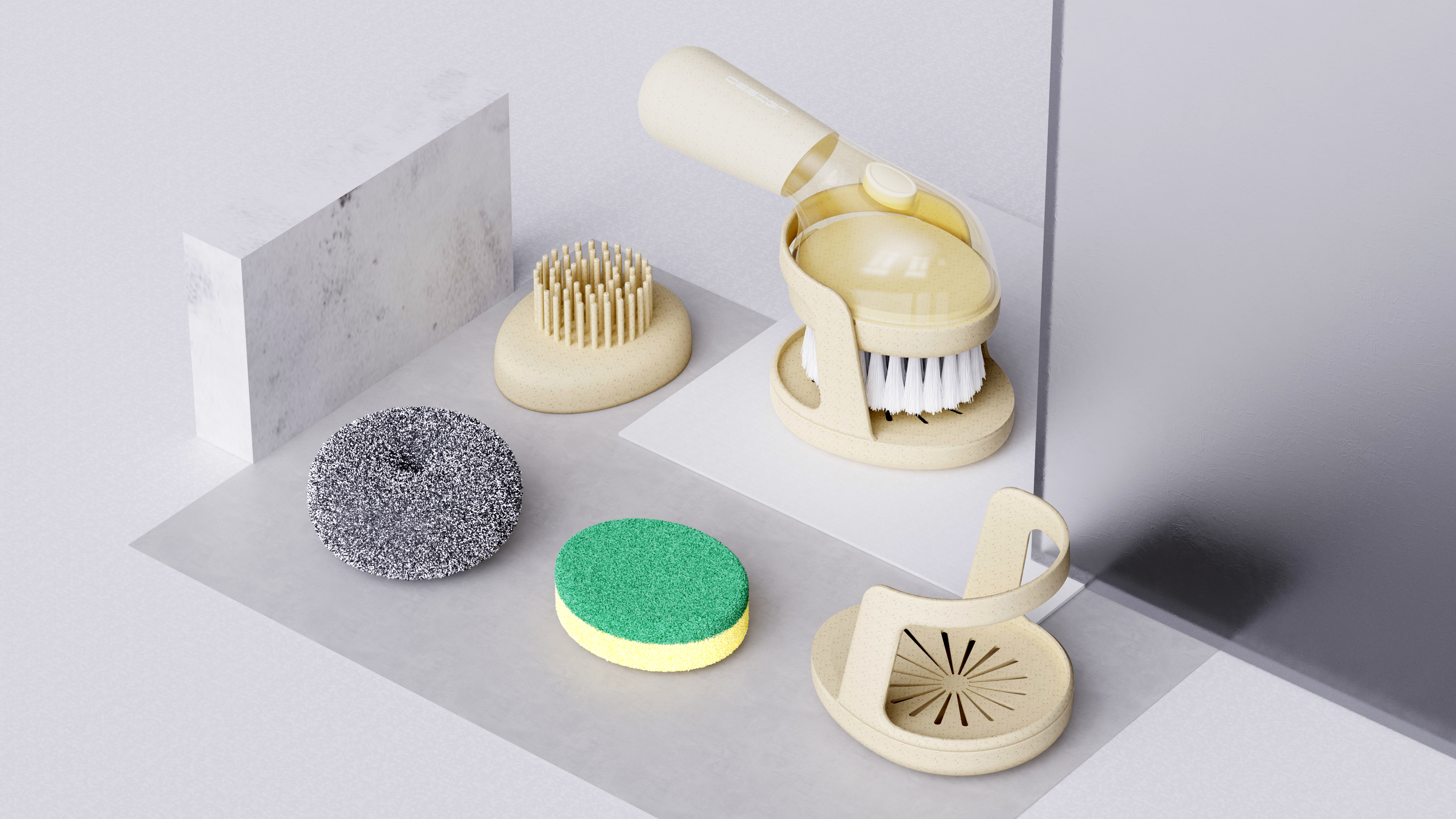 Home Furnishing，Dishwashing brush，industrial design，product design，