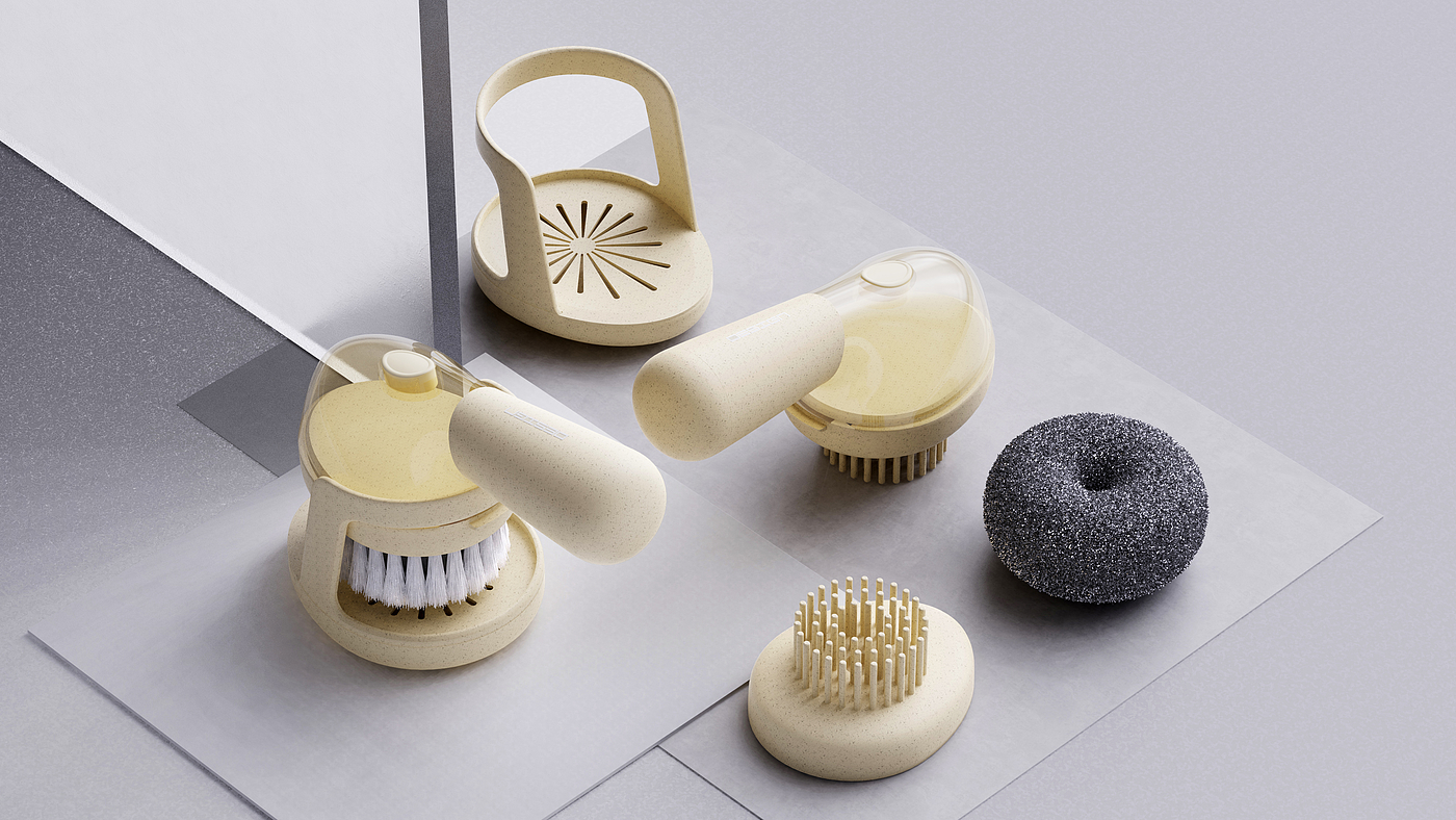 Home Furnishing，Dishwashing brush，industrial design，product design，