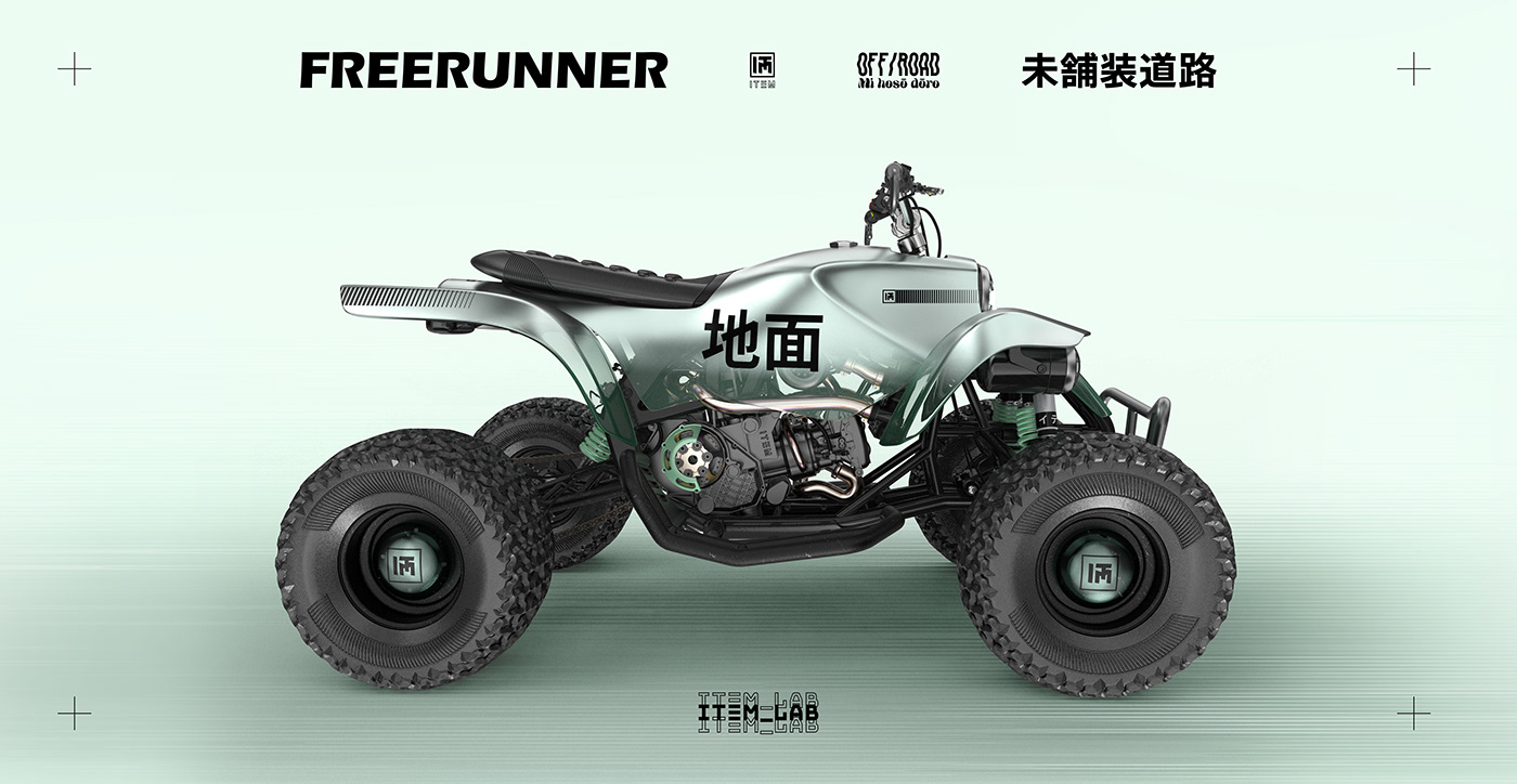 3D rendering，motorcycle，Futurism，