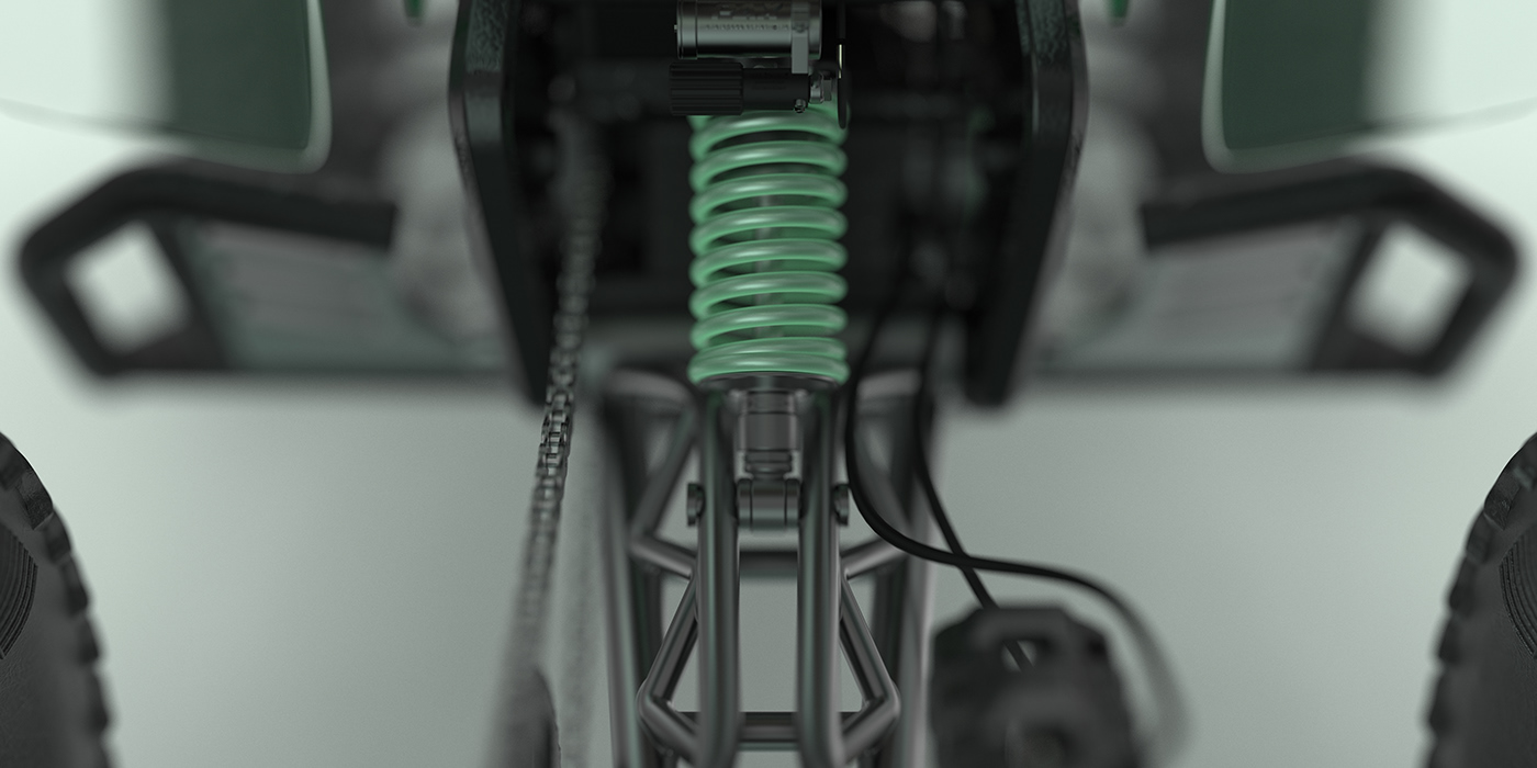 3D rendering，motorcycle，Futurism，