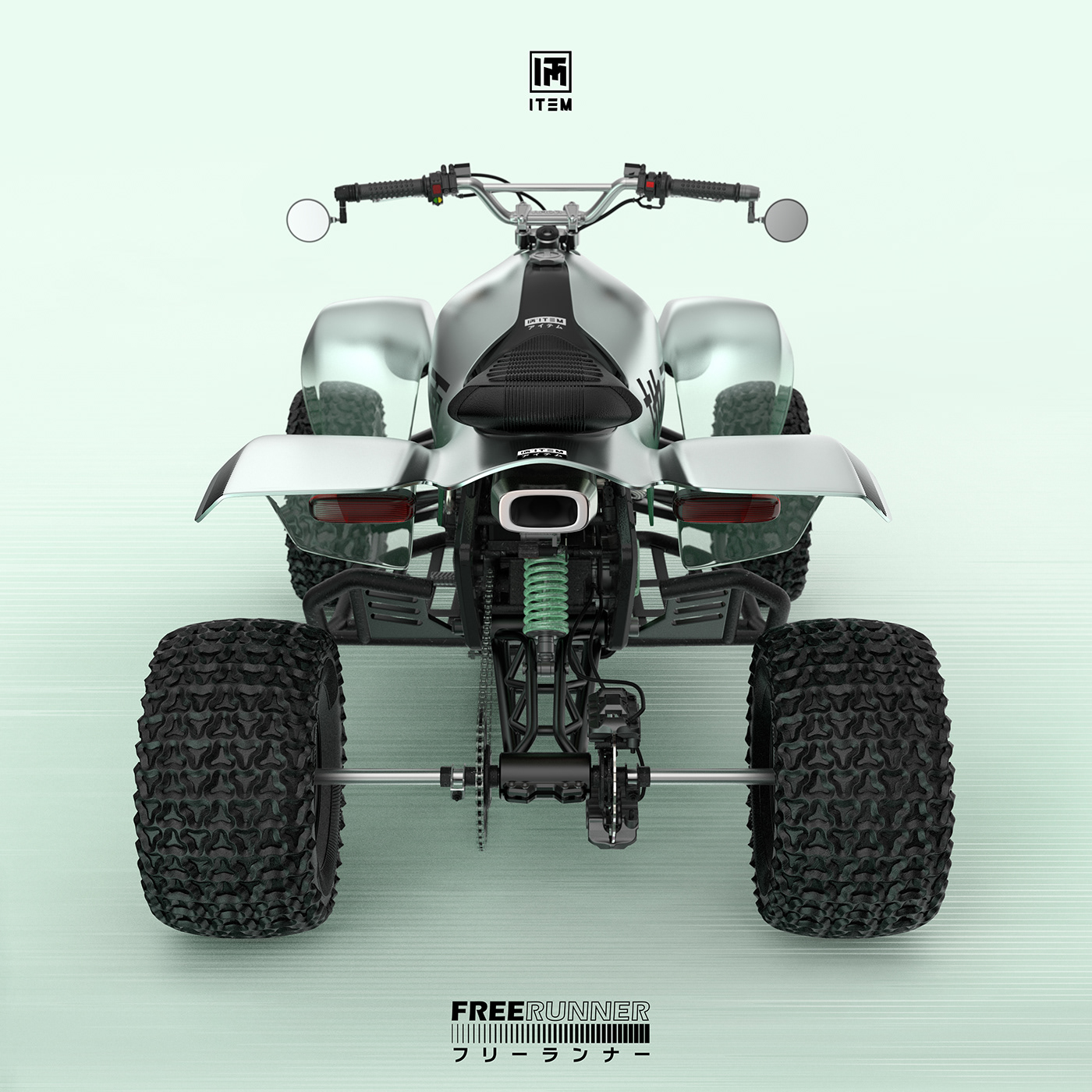 3D rendering，motorcycle，Futurism，