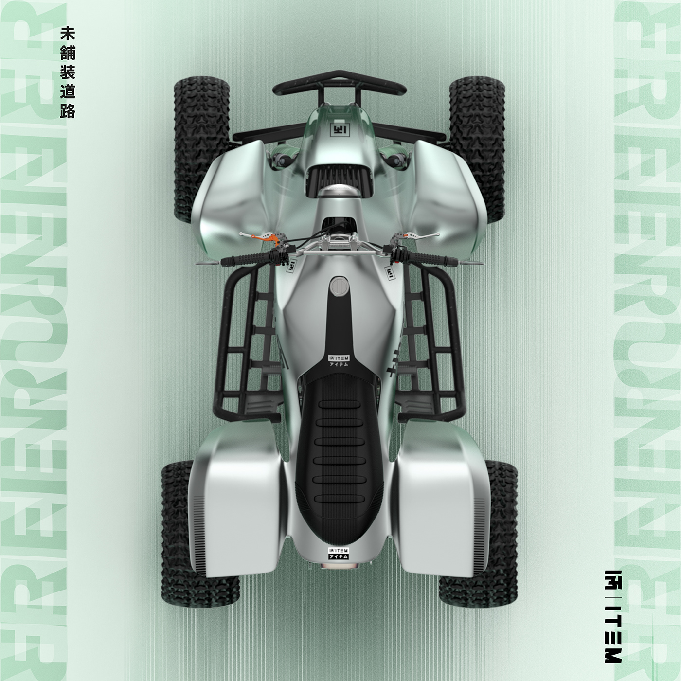 3D rendering，motorcycle，Futurism，