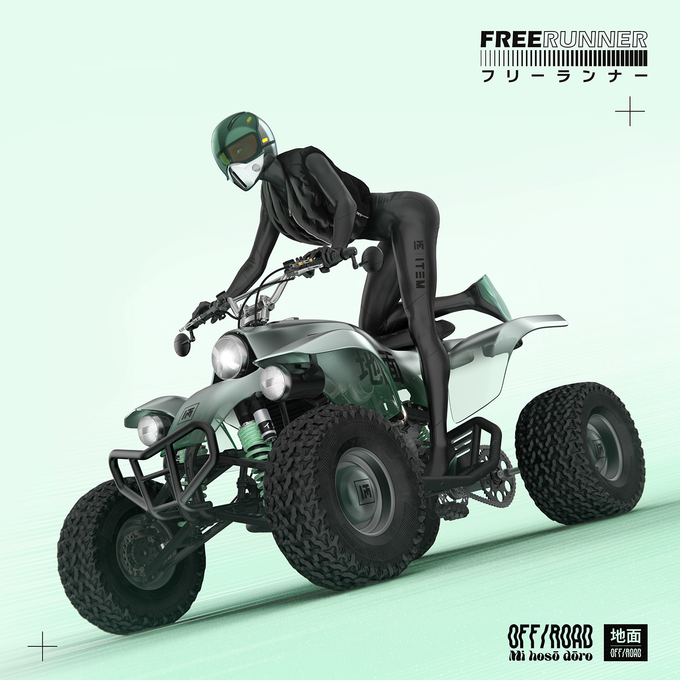 3D rendering，motorcycle，Futurism，