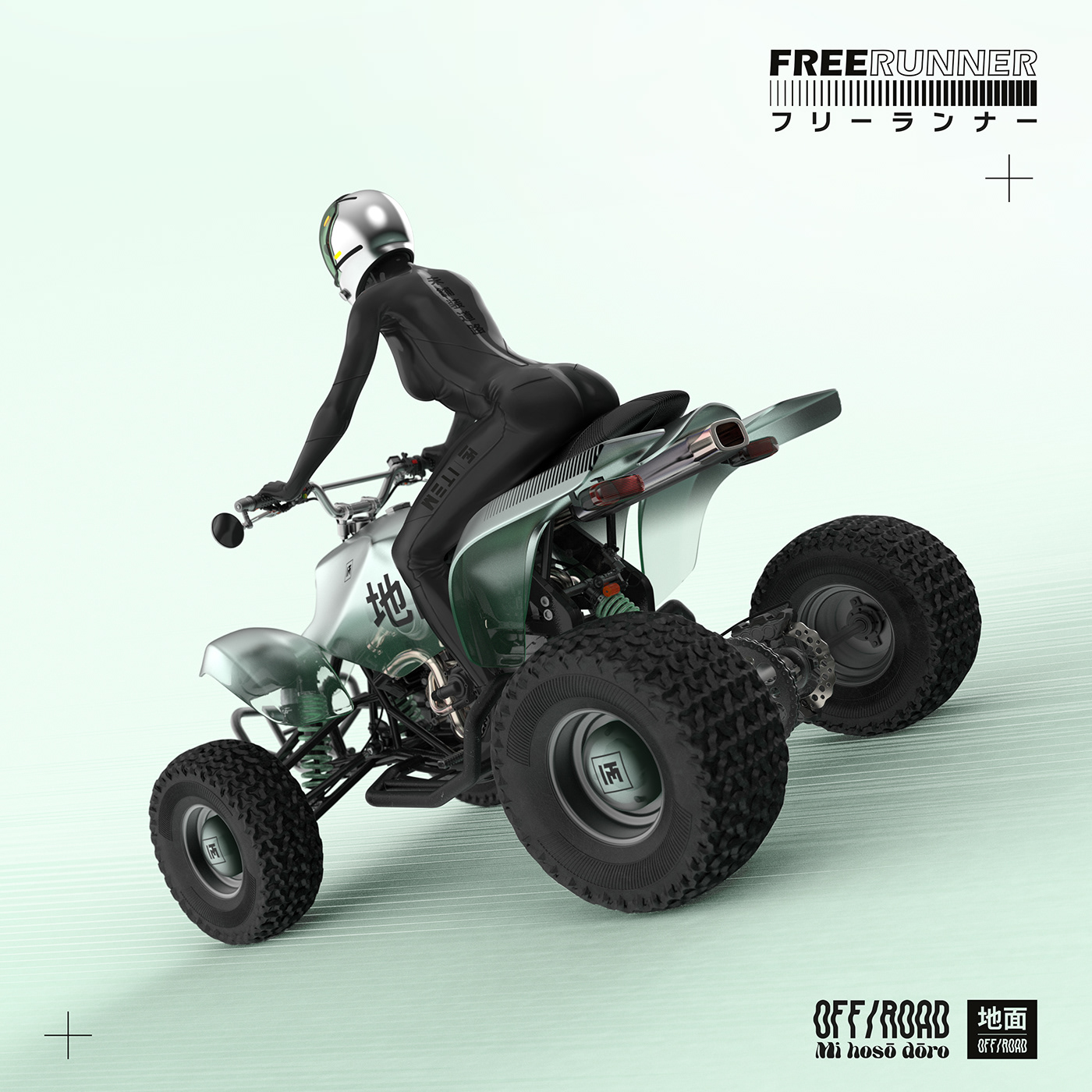 3D rendering，motorcycle，Futurism，