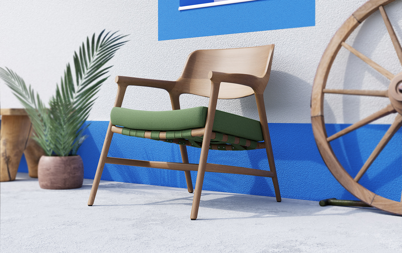 chair，Pastoral style，woodiness，