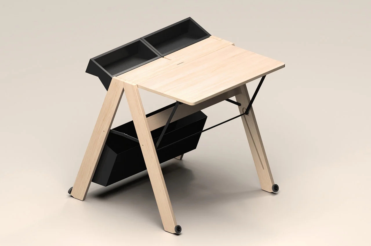 desk，Foldable，woodiness，