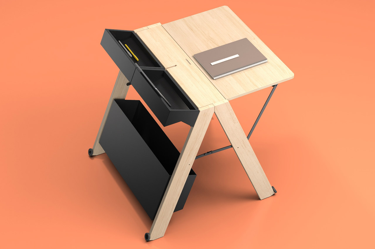 desk，Foldable，woodiness，