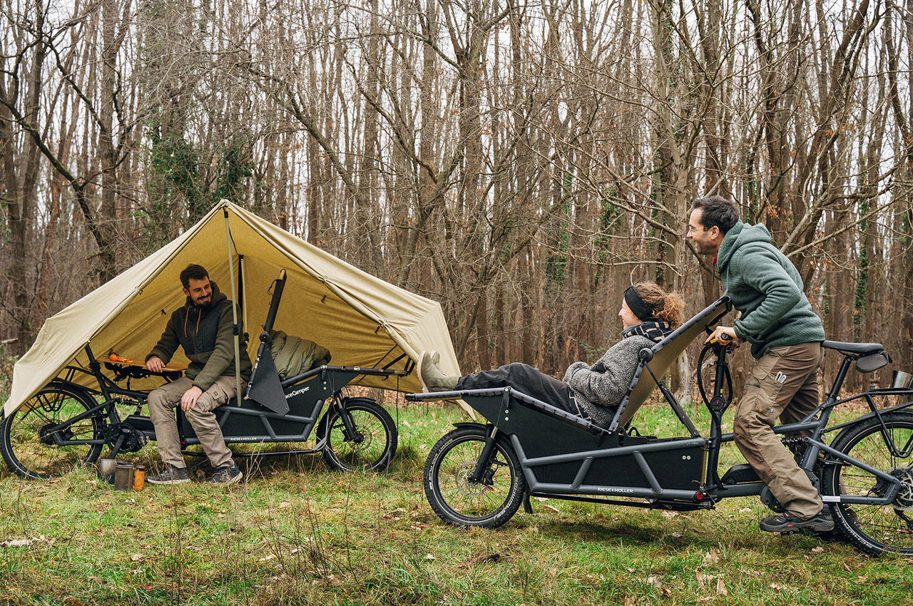 Electric bicycle，sleep，camping，