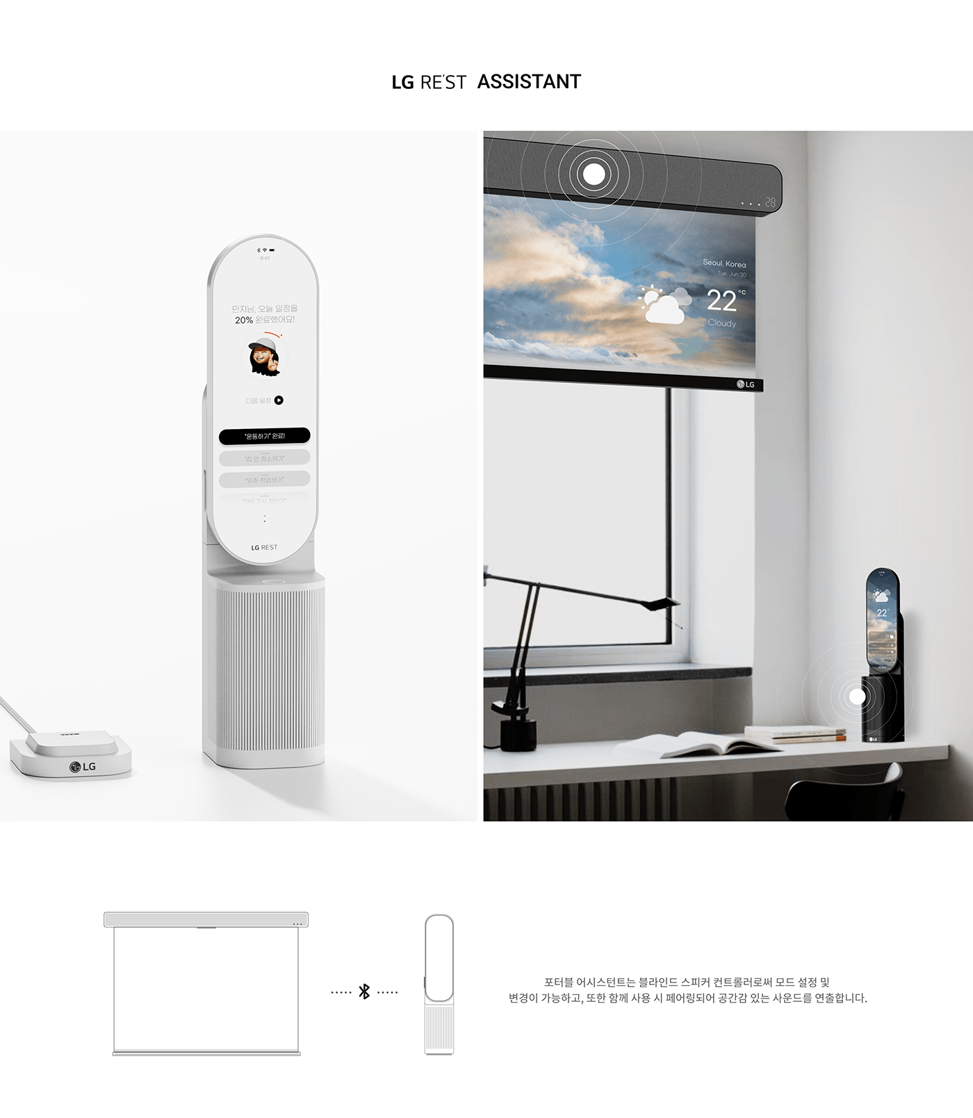 LG RE'ST，speaker，window shades，