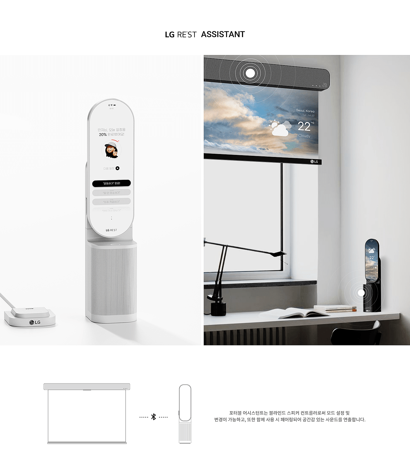 LG RE'ST，speaker，window shades，
