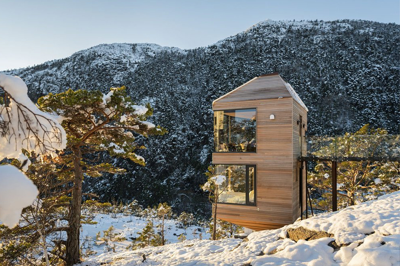 Cedar Cottage，Norway，Steep cliff，