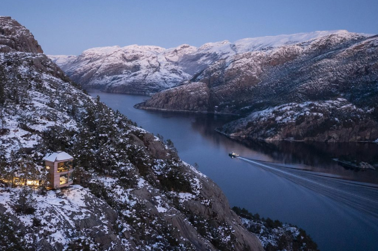 Cedar Cottage，Norway，Steep cliff，