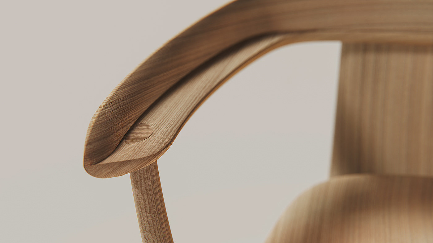 oak，Beech，Andreu World，chair，