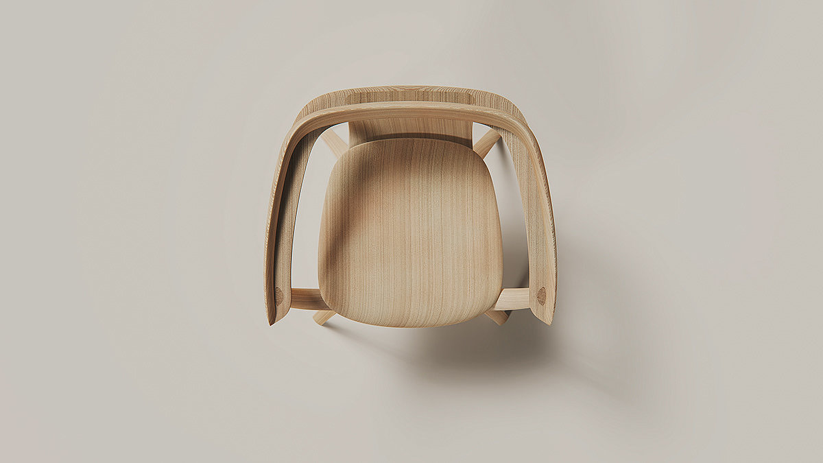 oak，Beech，Andreu World，chair，